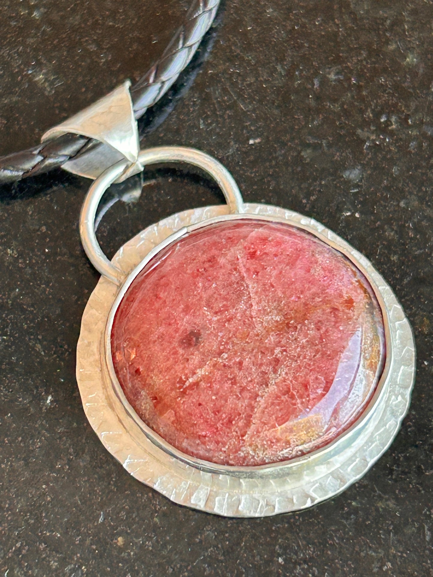 Rhodonite Round Pendant