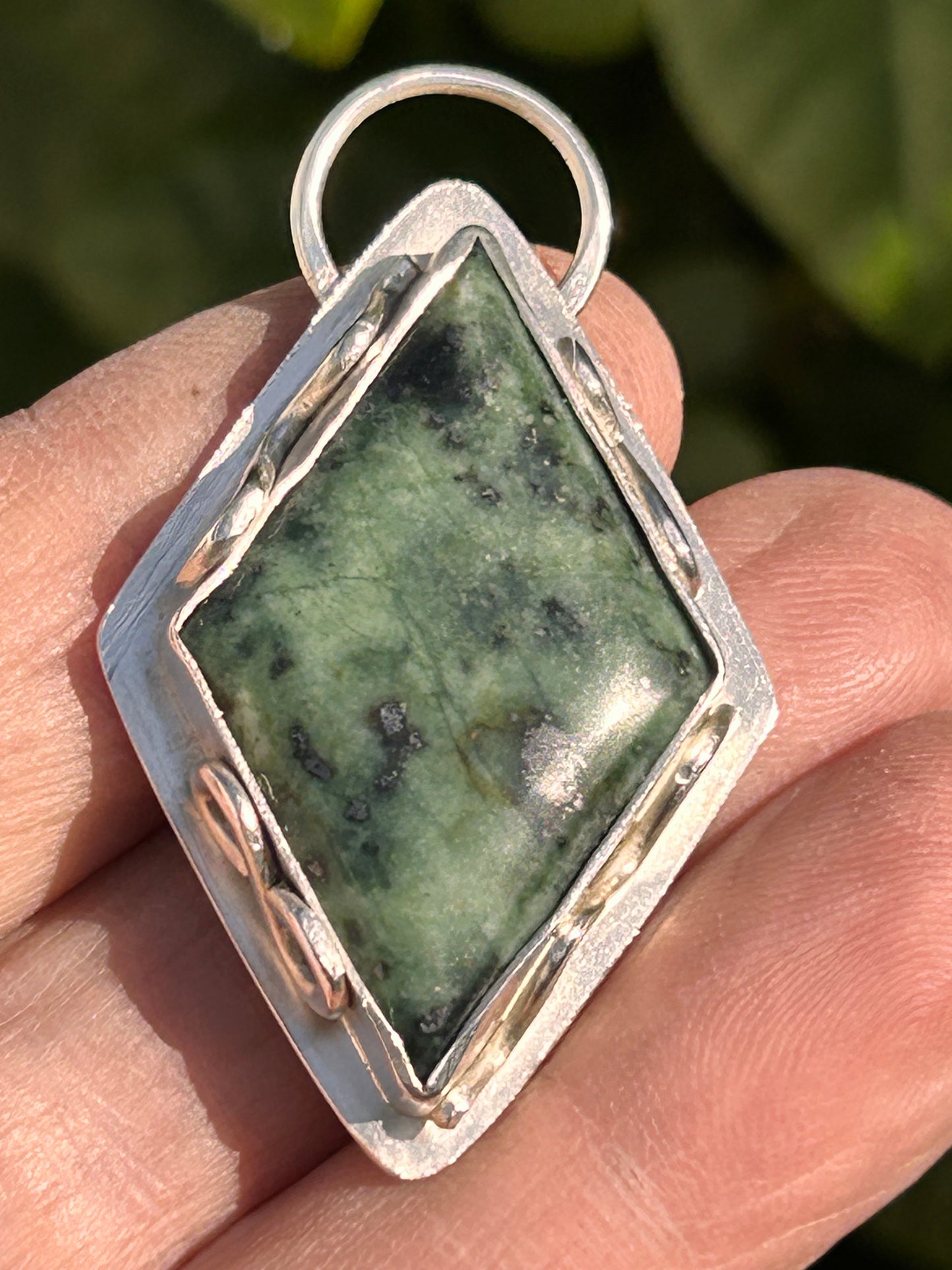 Jadeite Diamond Shape Pendant