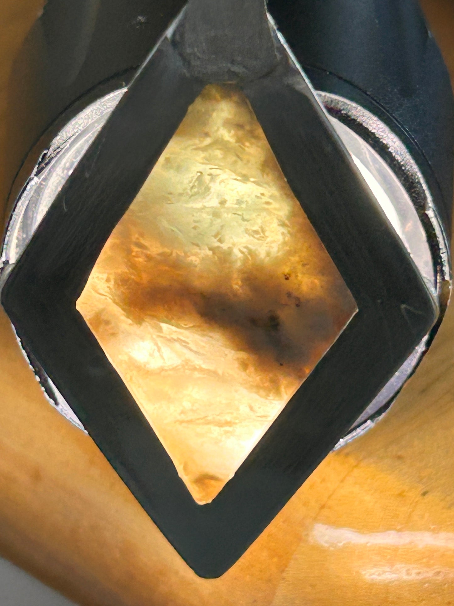 Plasma Agate Diamond Shape Pendant