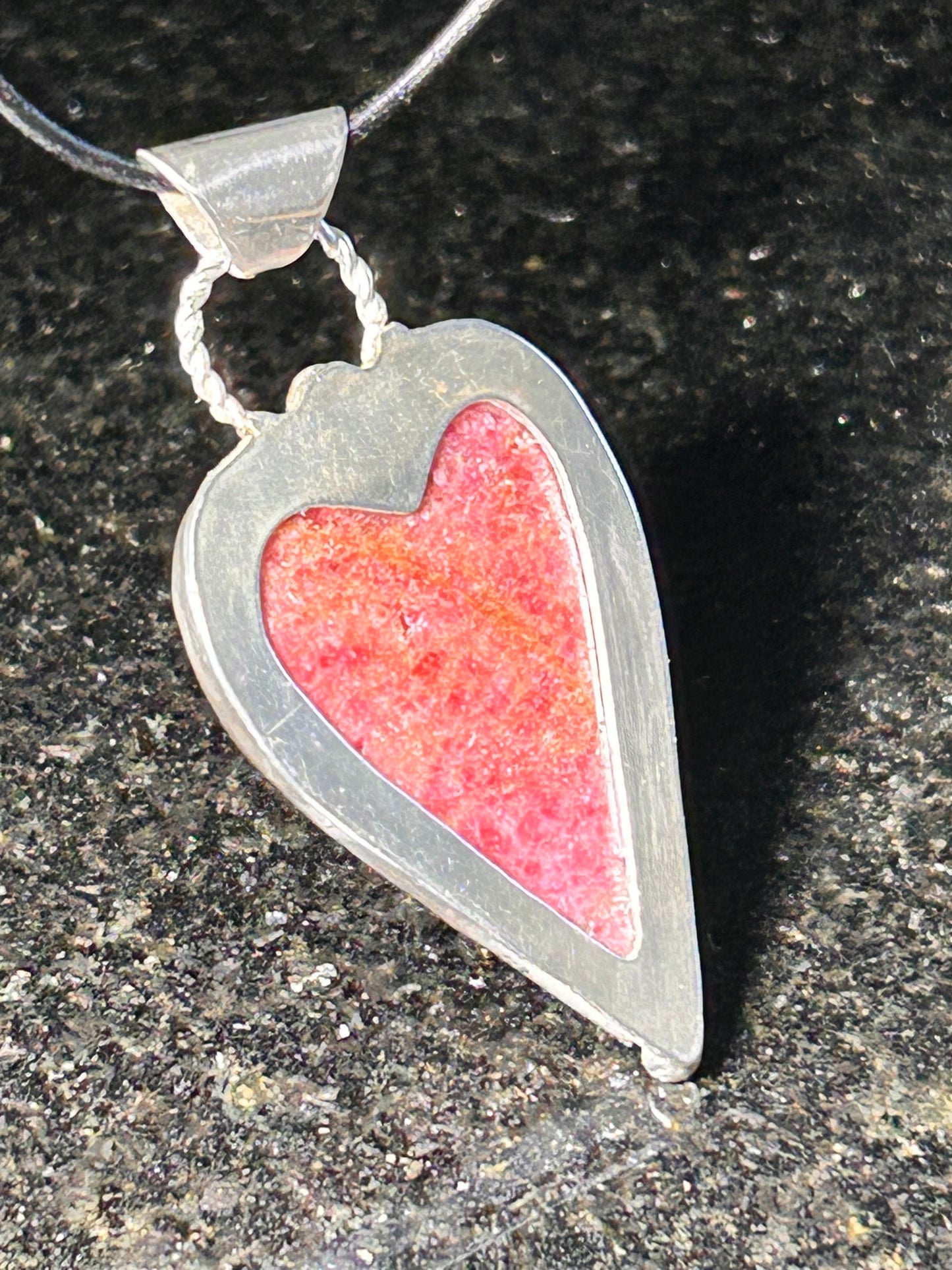 Rhodonite Heart Pendant