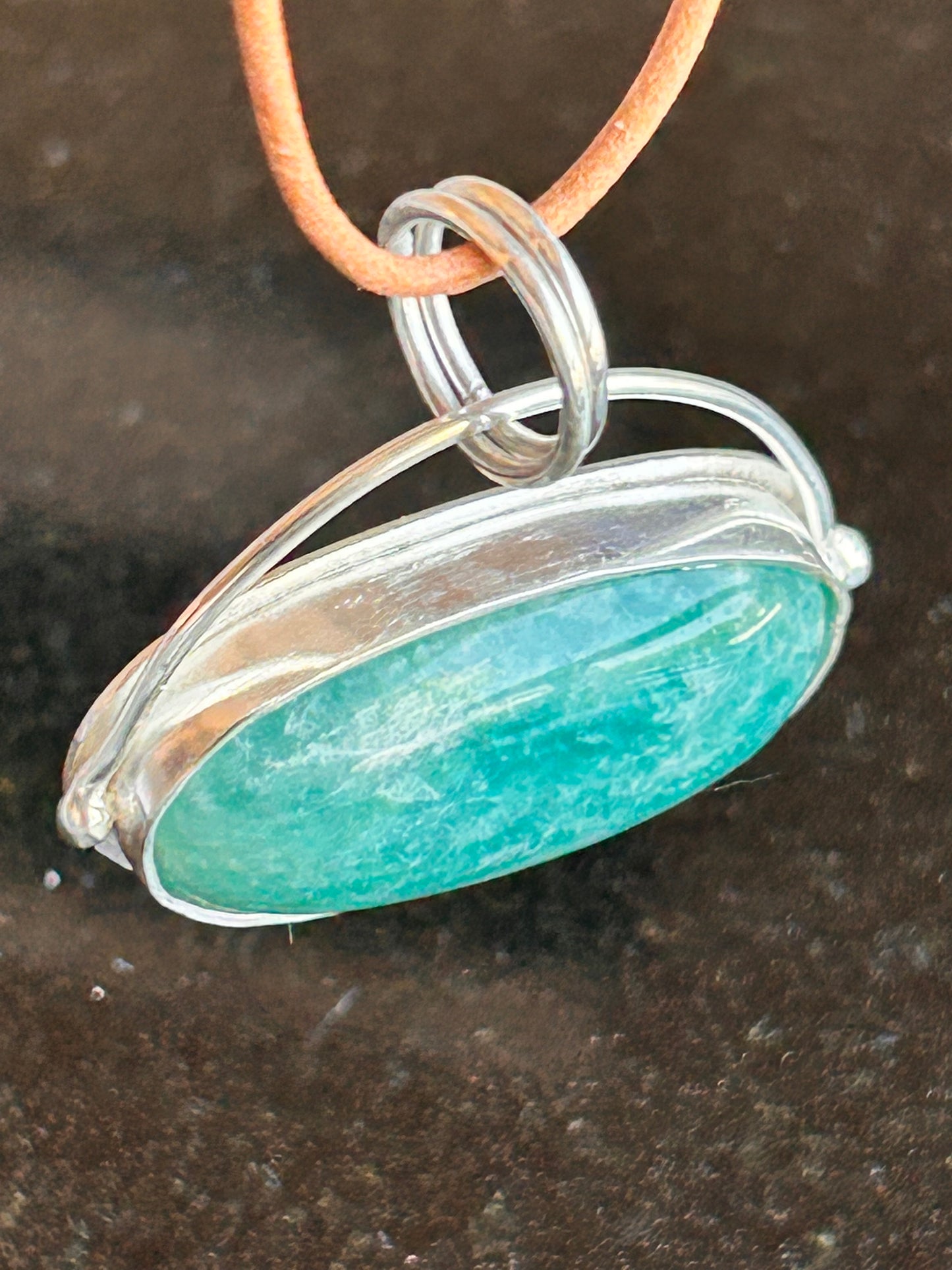 Amazonite Oval Pendant