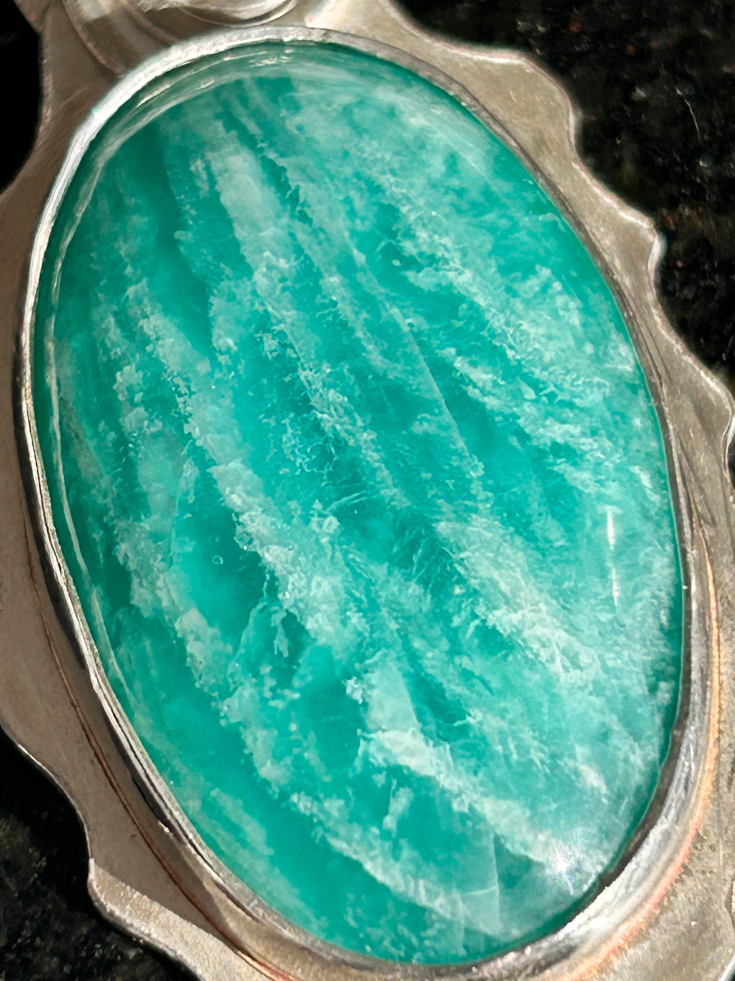 Amazonite Oval Pendant