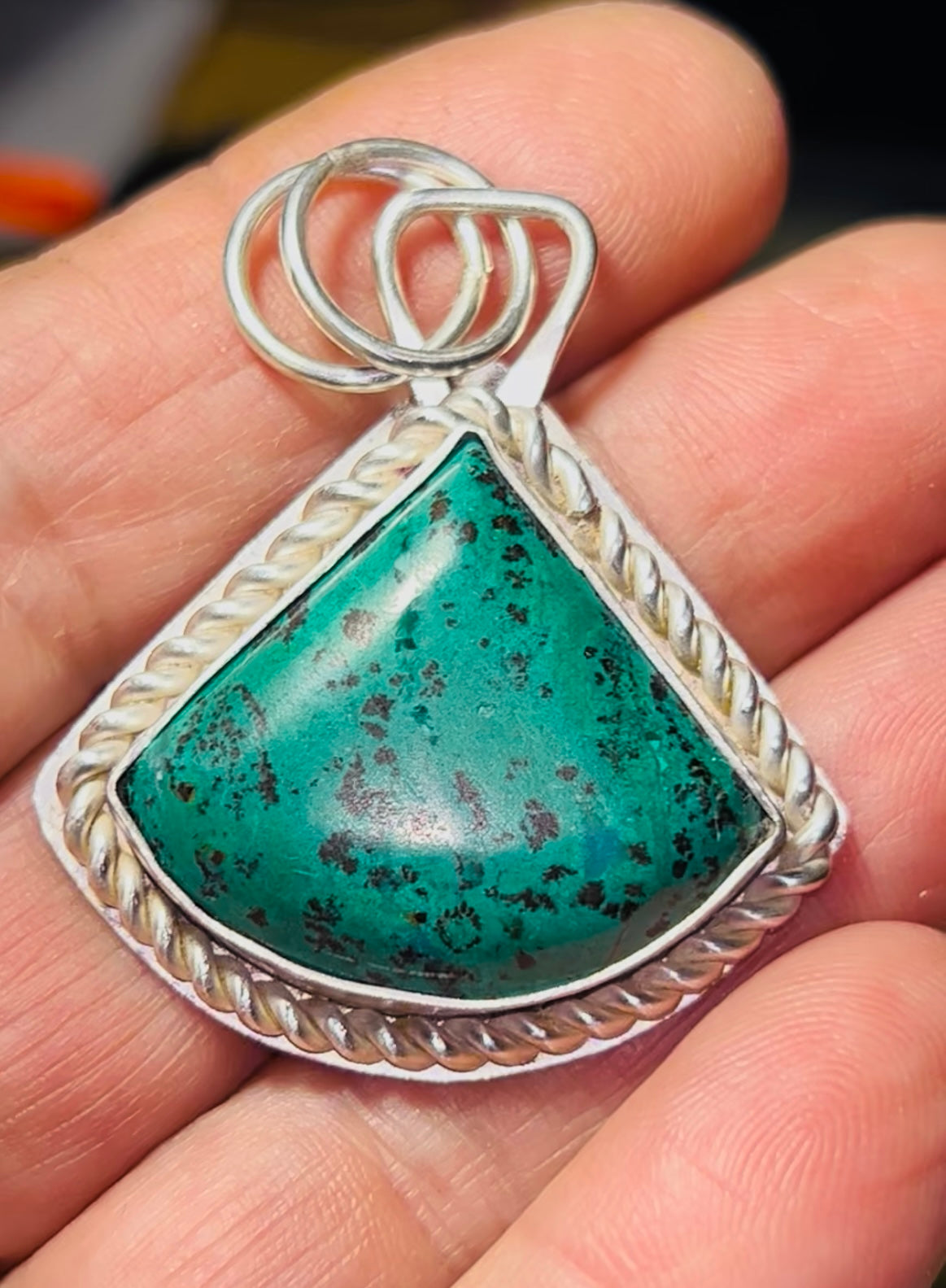 Chrysocolla Freeform Pendant