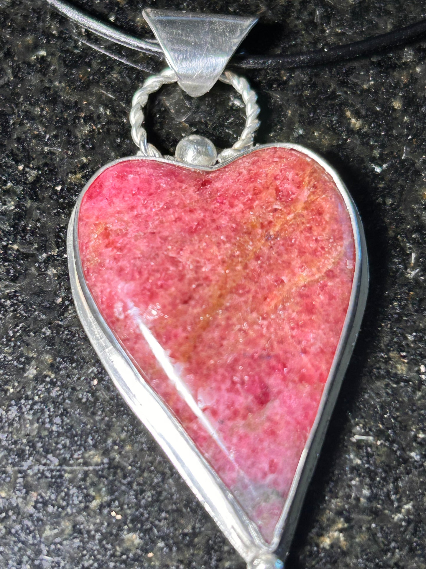 Rhodonite Heart Pendant