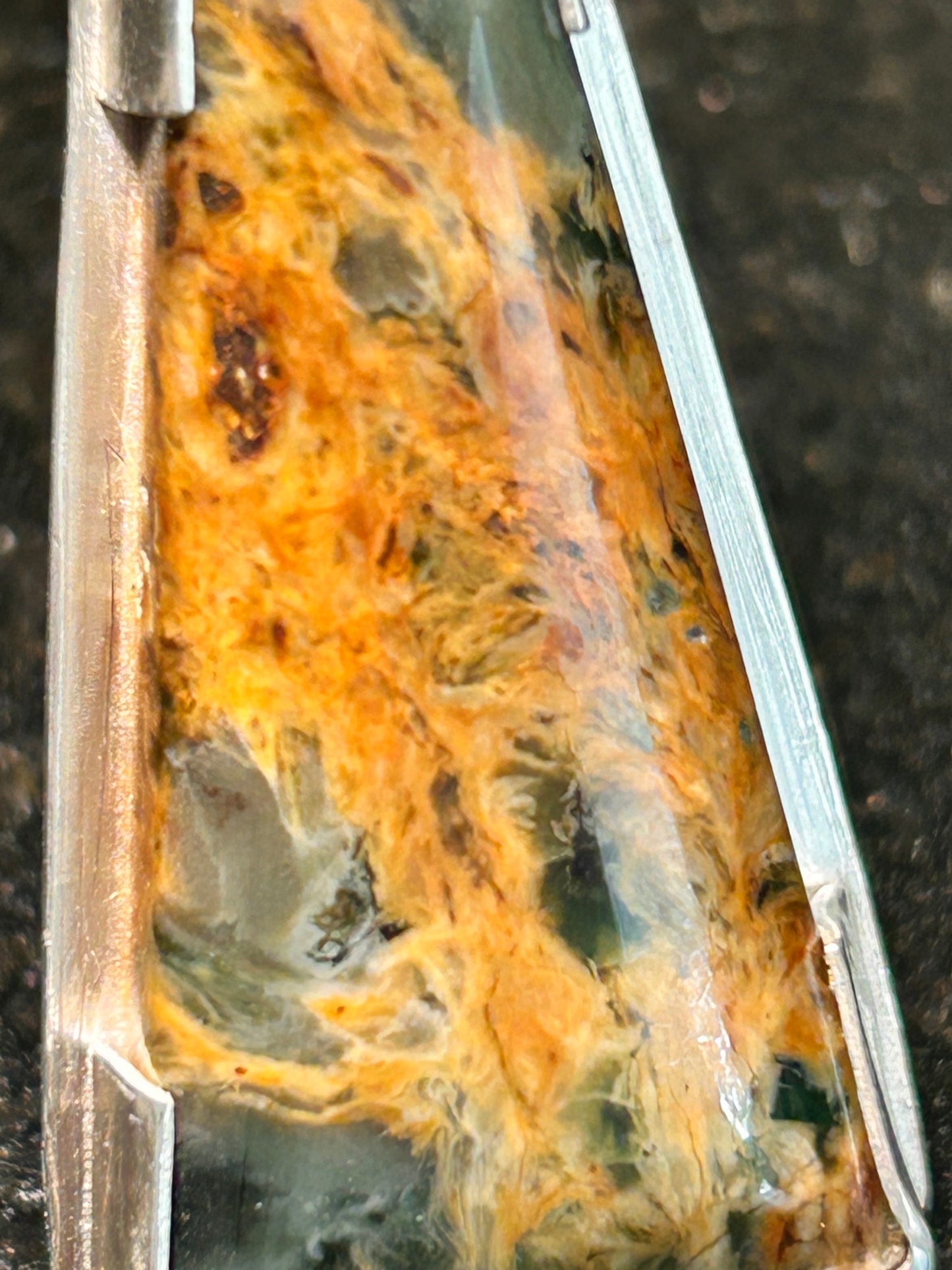 Plasma Agate Ladder Pendant