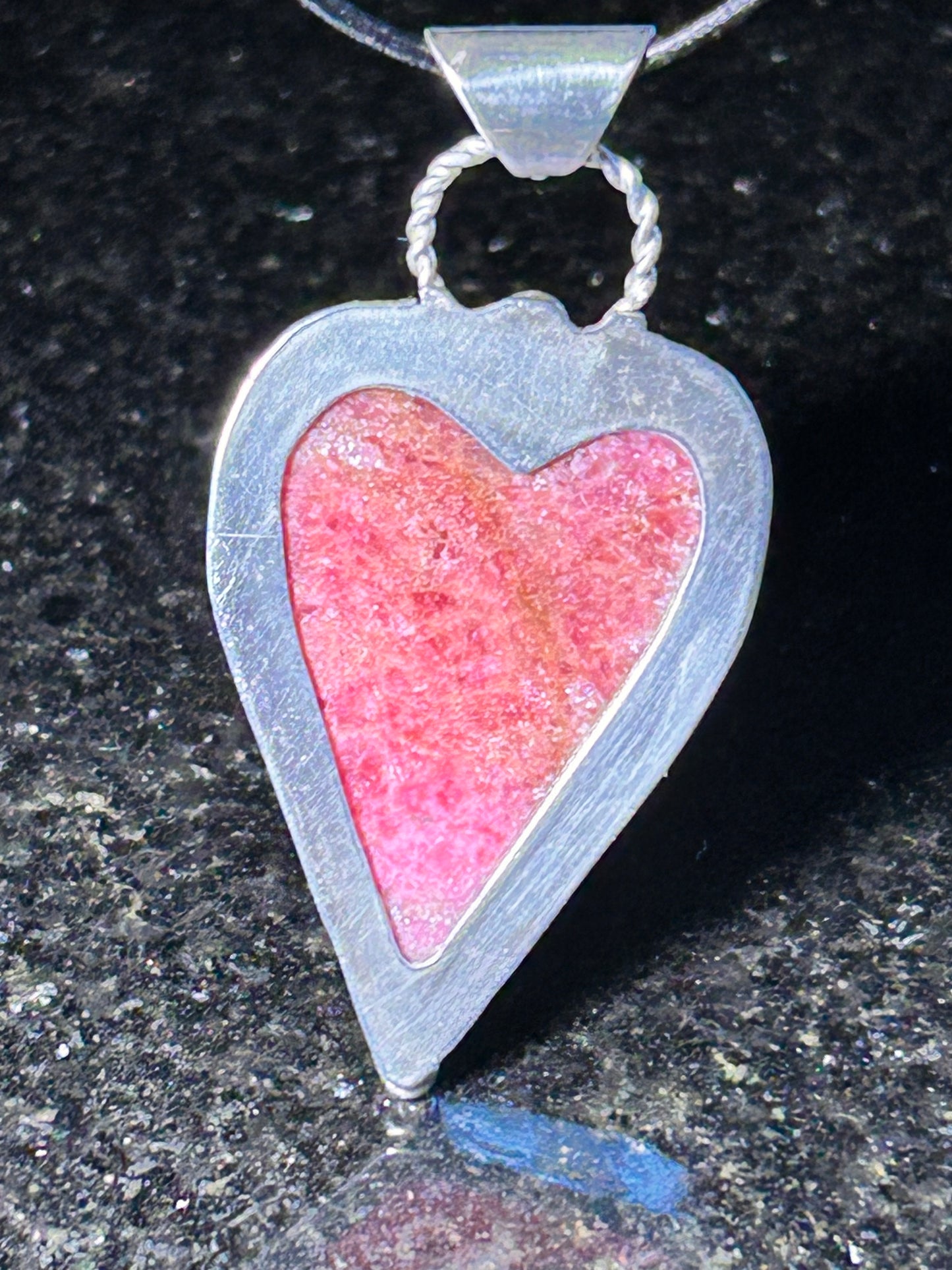 Rhodonite Heart Pendant