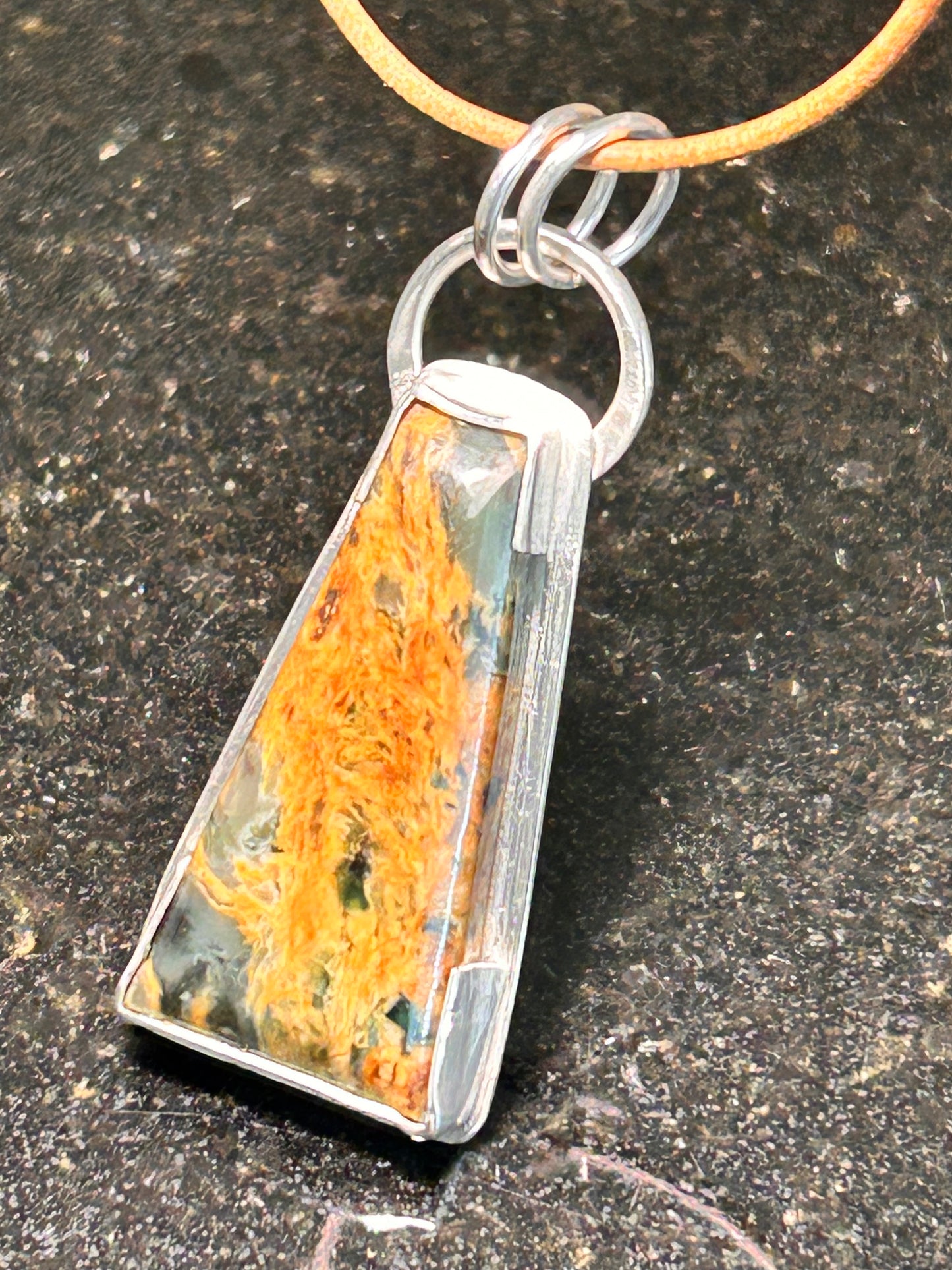 Plasma Agate Ladder Pendant