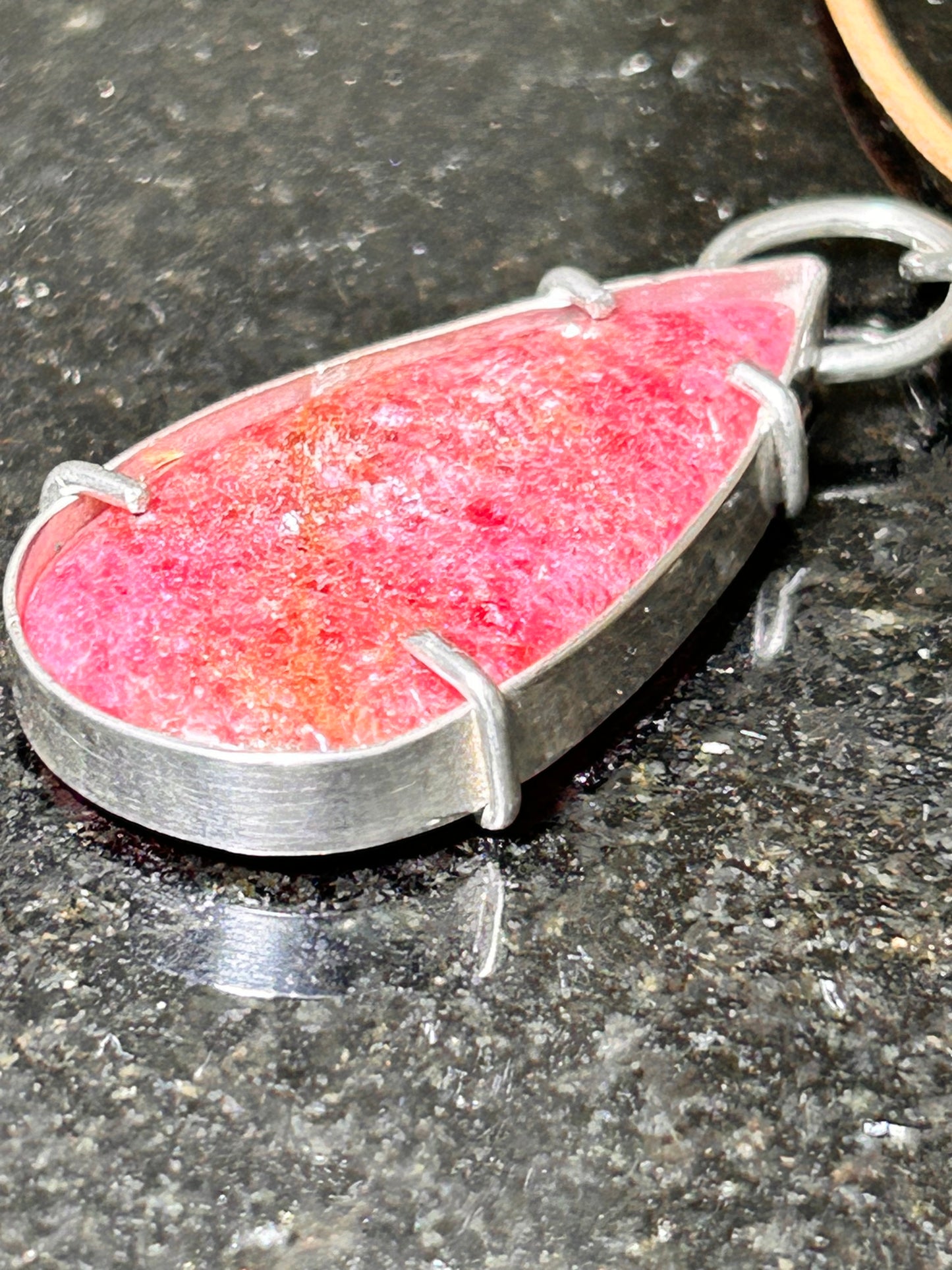 Rhodonite Teardrop Pendant