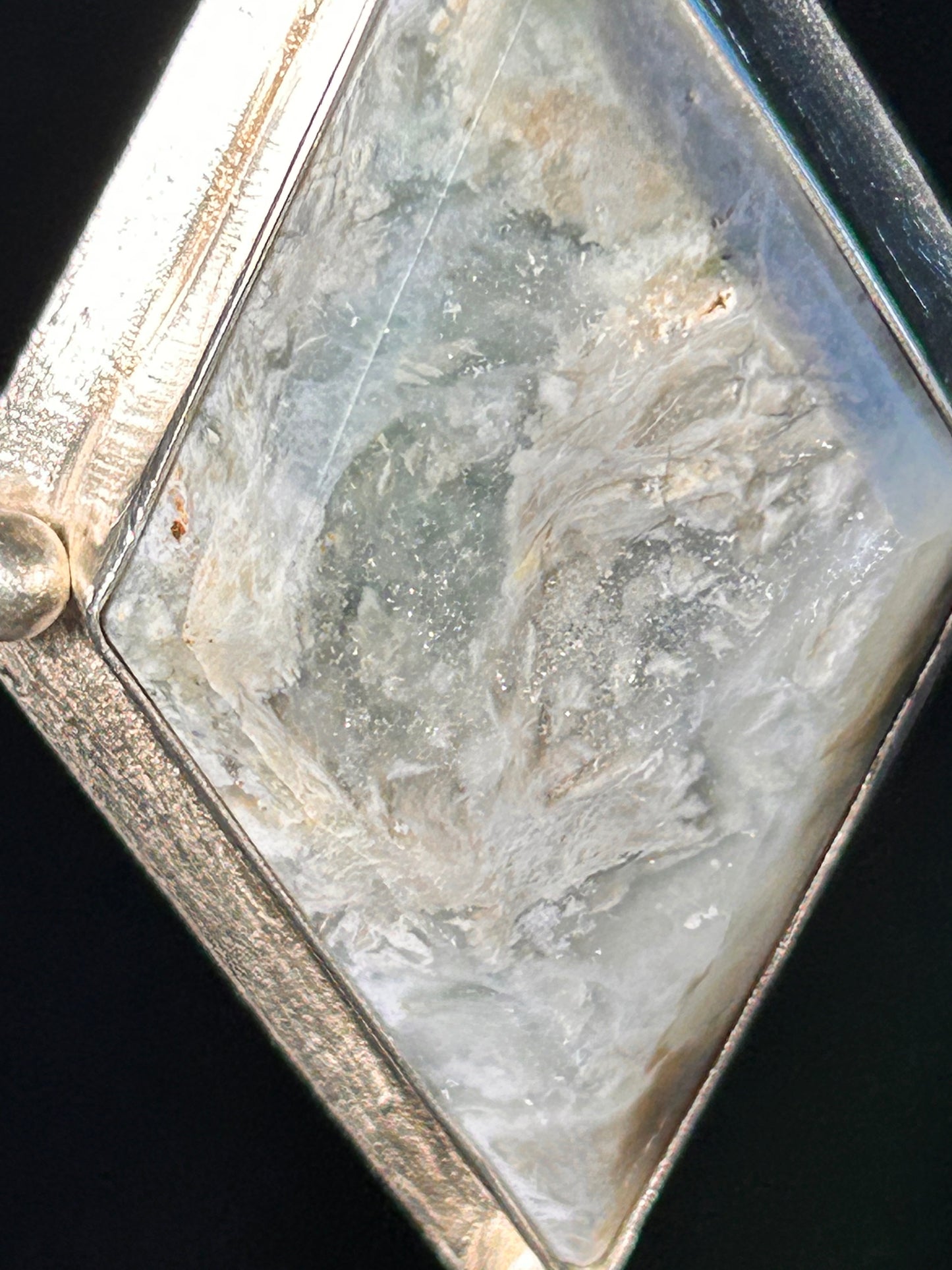 Plasma Agate Diamond Shape Pendant