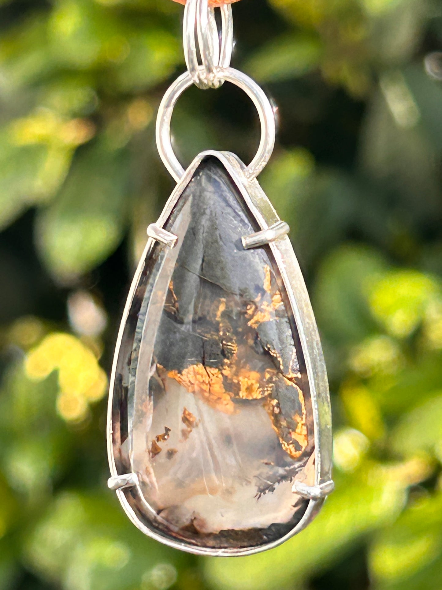 Nipomo Agate Teardrop Pendant