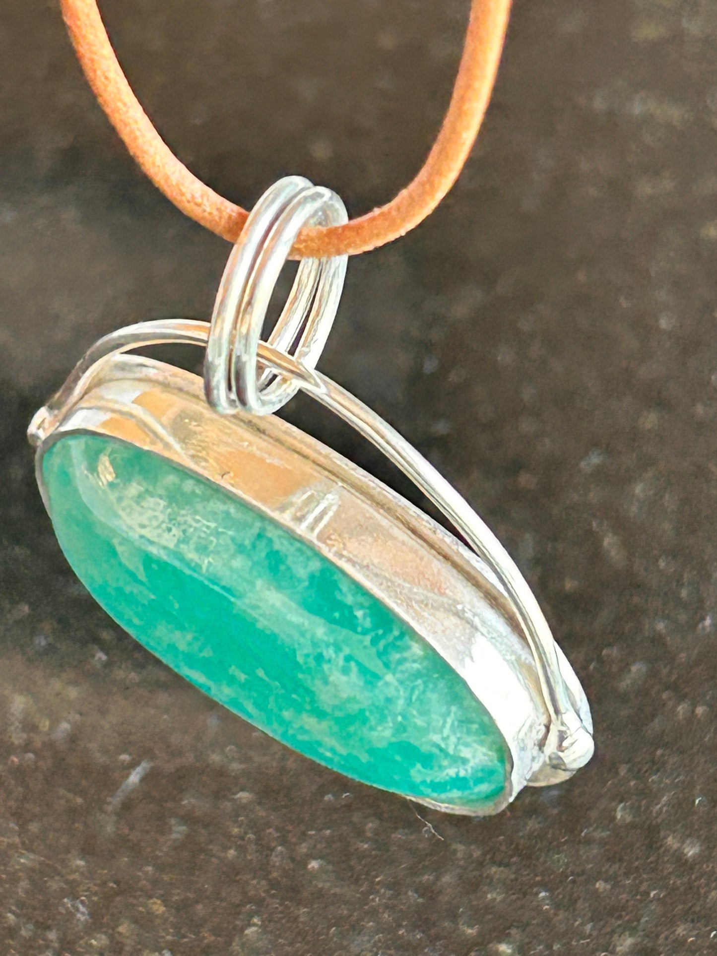 Amazonite Oval Pendant