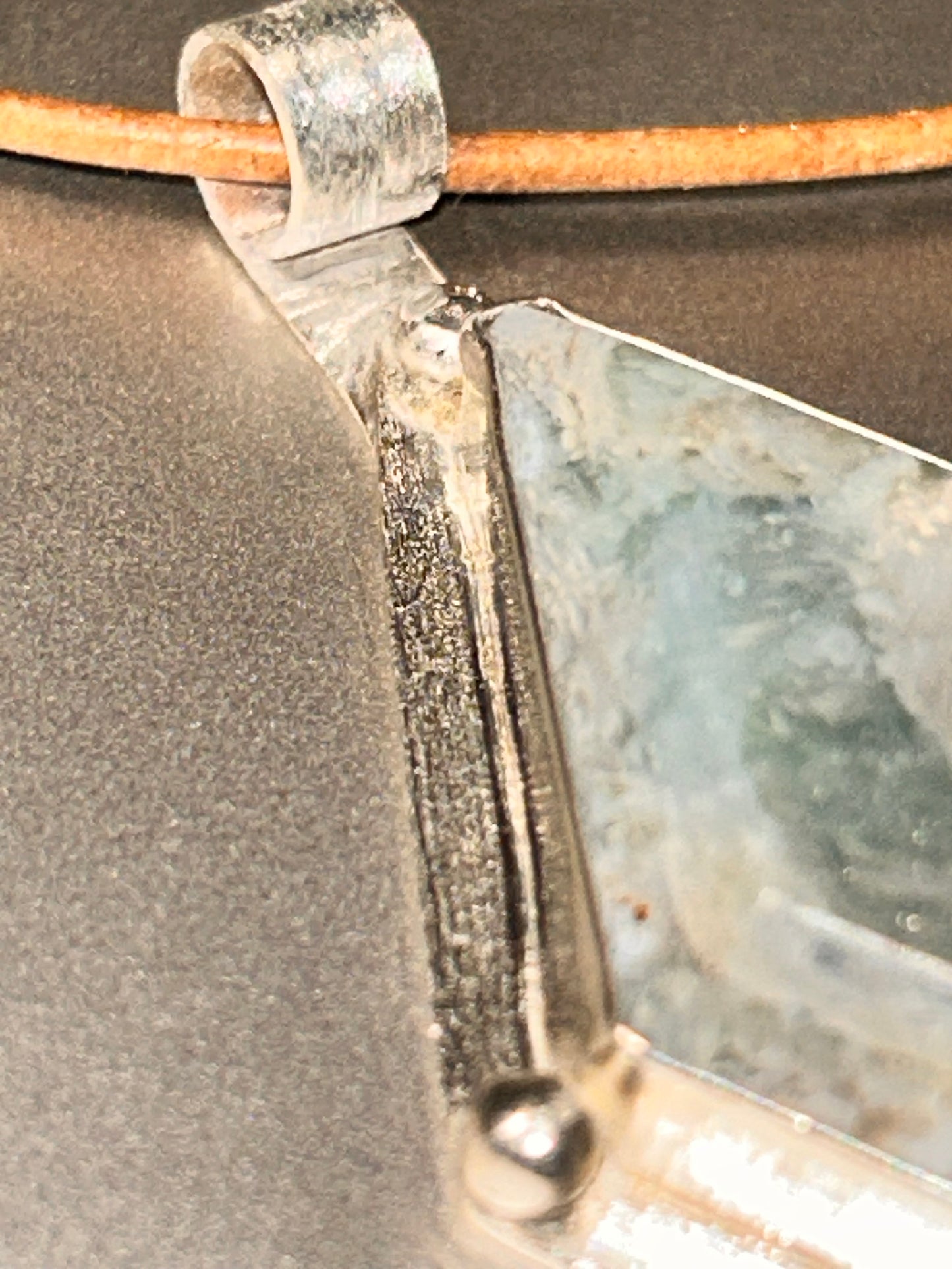 Plasma Agate Diamond Shape Pendant