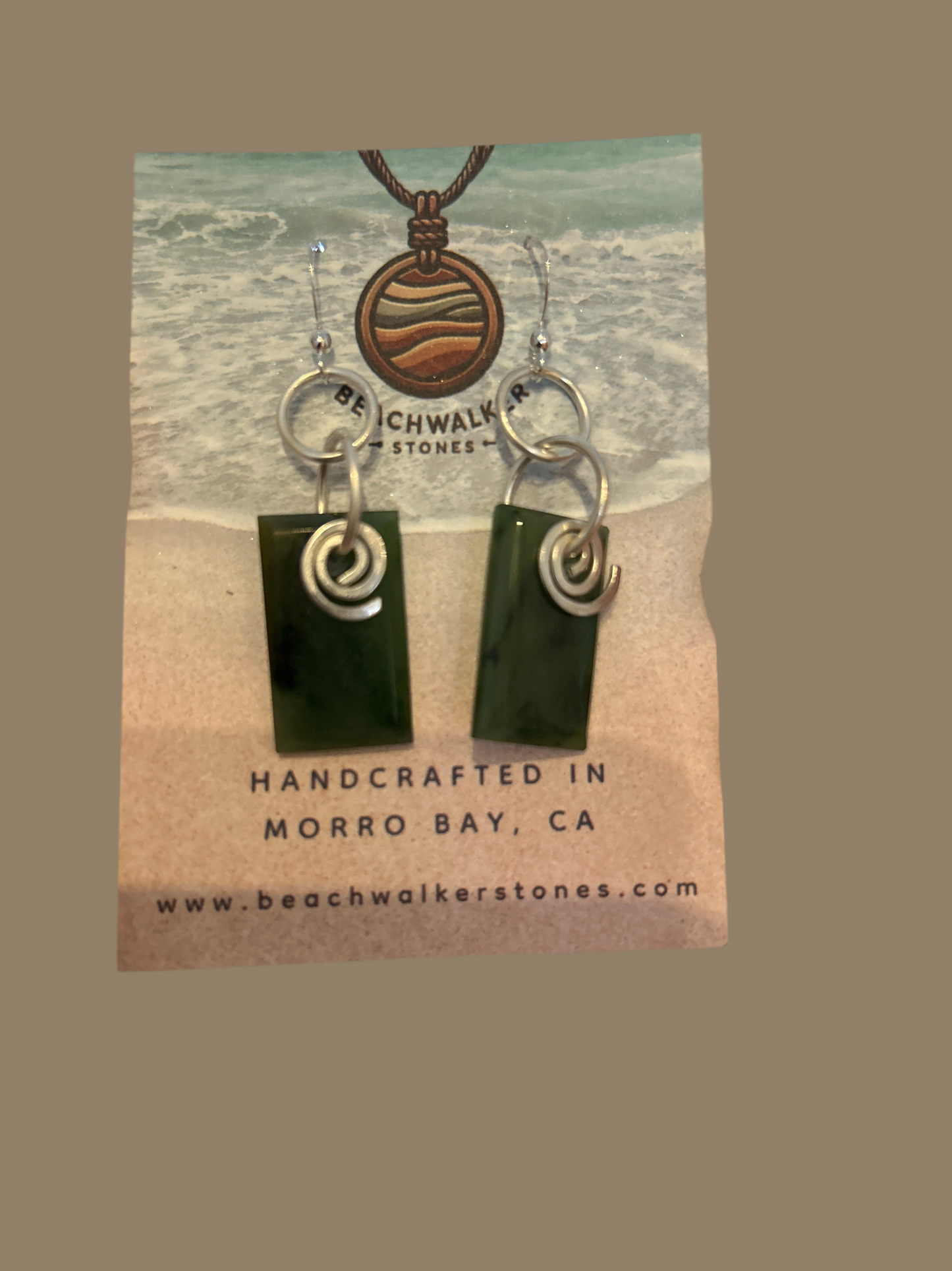 Jade Rectangle Earrings