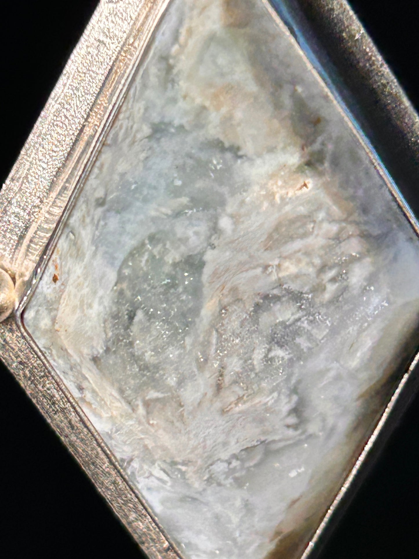 Plasma Agate Diamond Shape Pendant