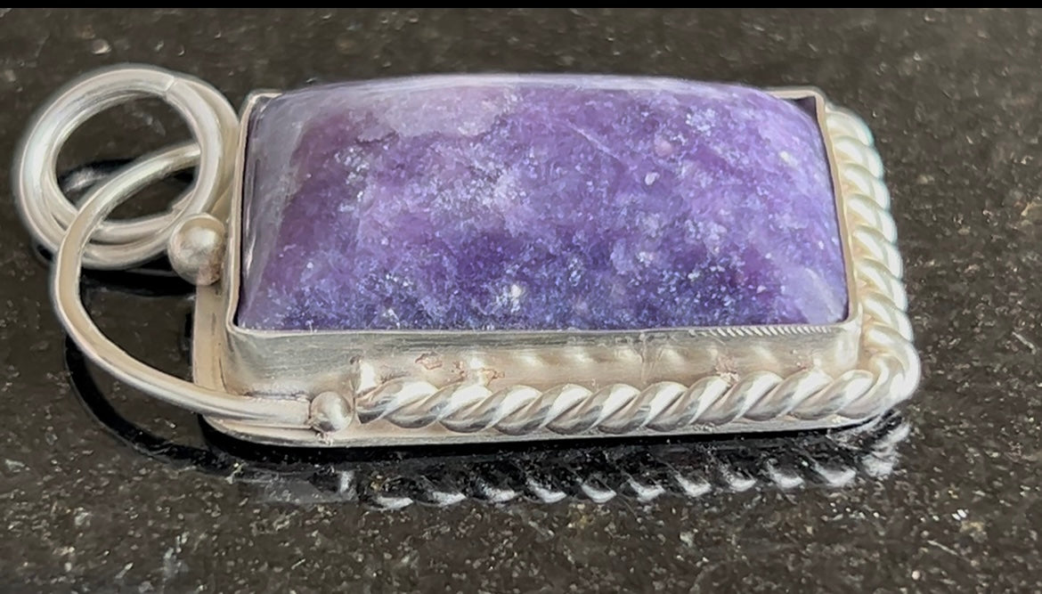 Lepidolite Rectangle Pendant