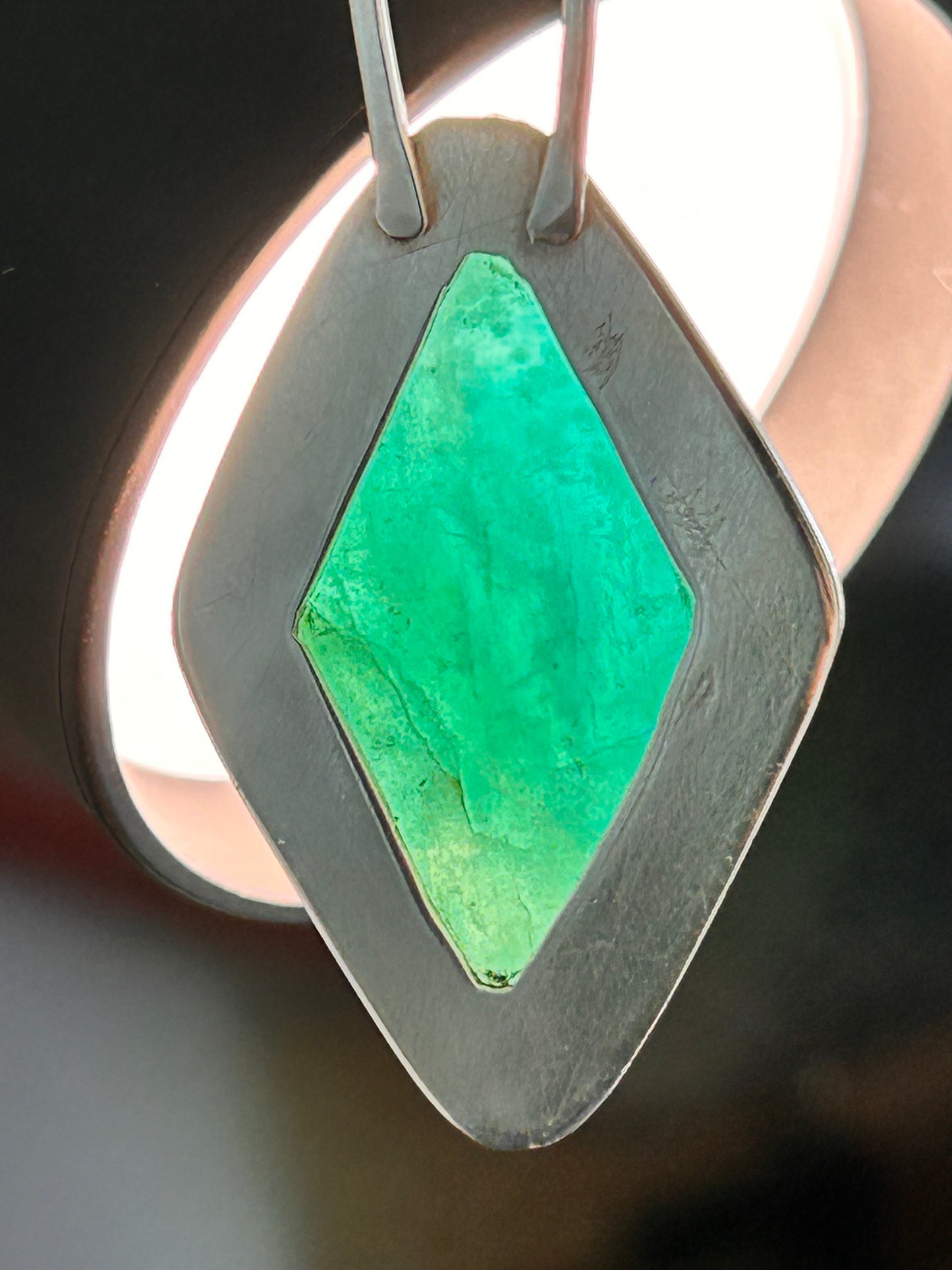 Amazonite Diamond Shape Pendant