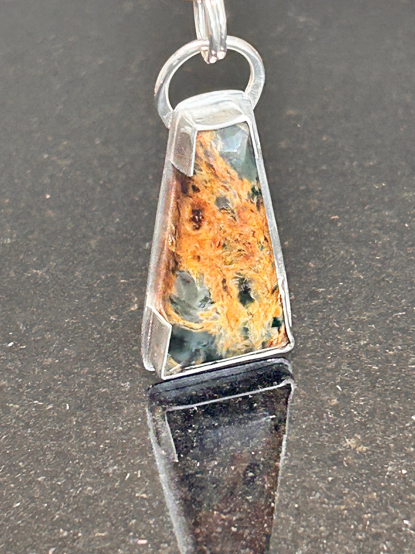 Plasma Agate Ladder Pendant