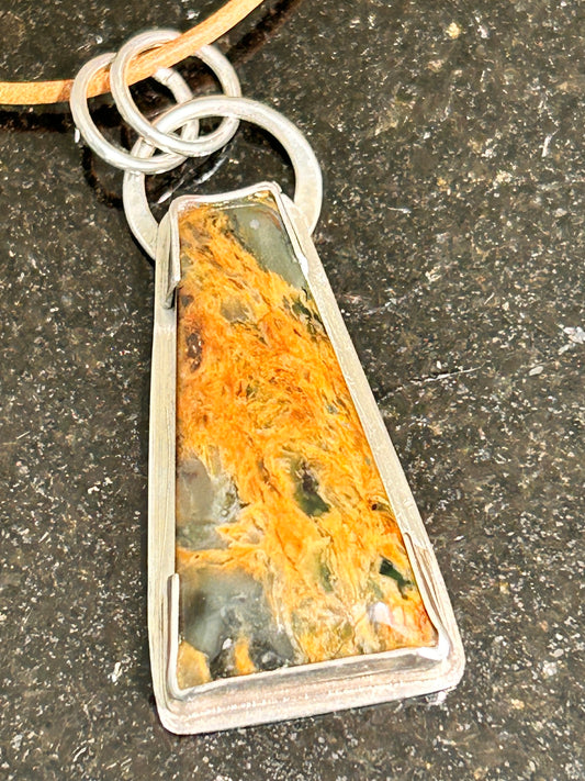 Plasma Agate Ladder Pendant
