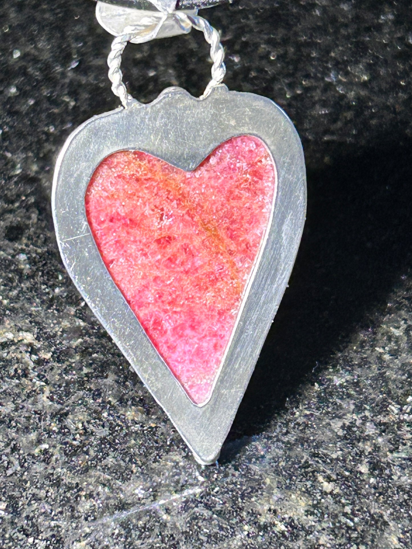 Rhodonite Heart Pendant