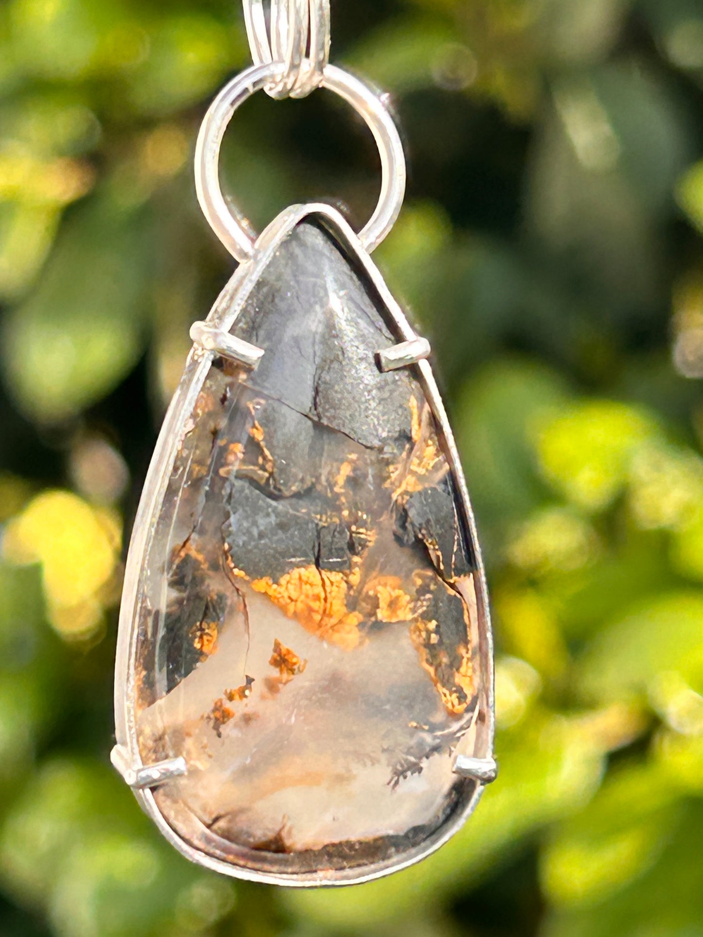 Nipomo Agate Teardrop Pendant