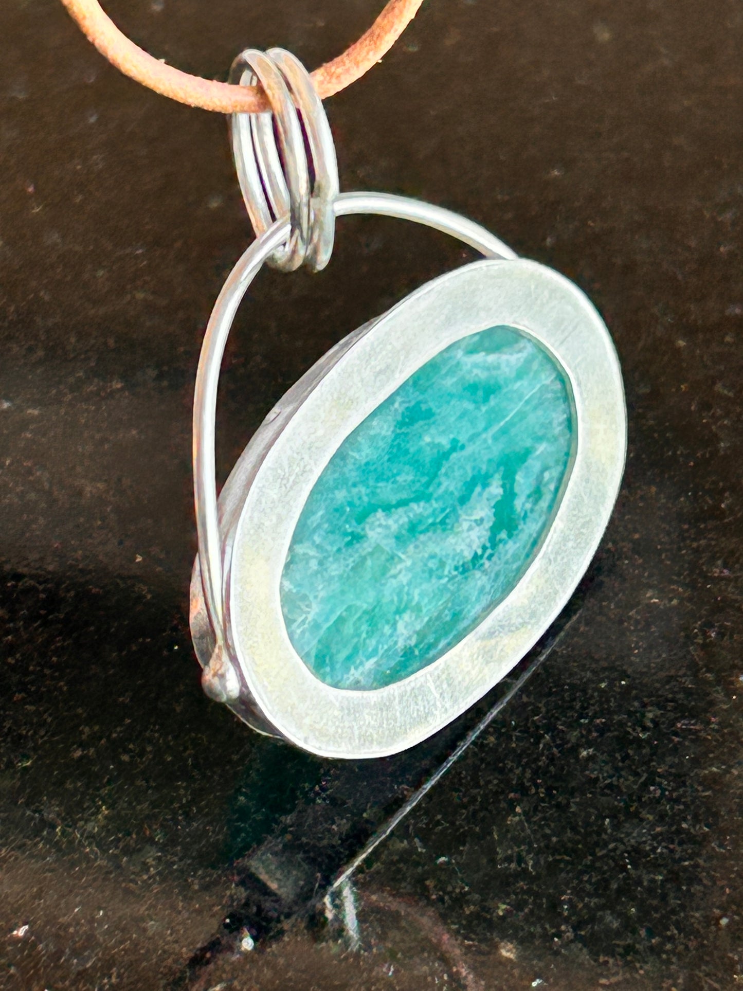 Amazonite Oval Pendant