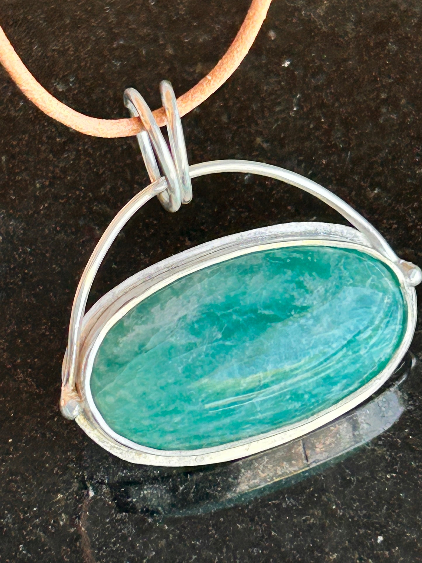 Amazonite Oval Pendant