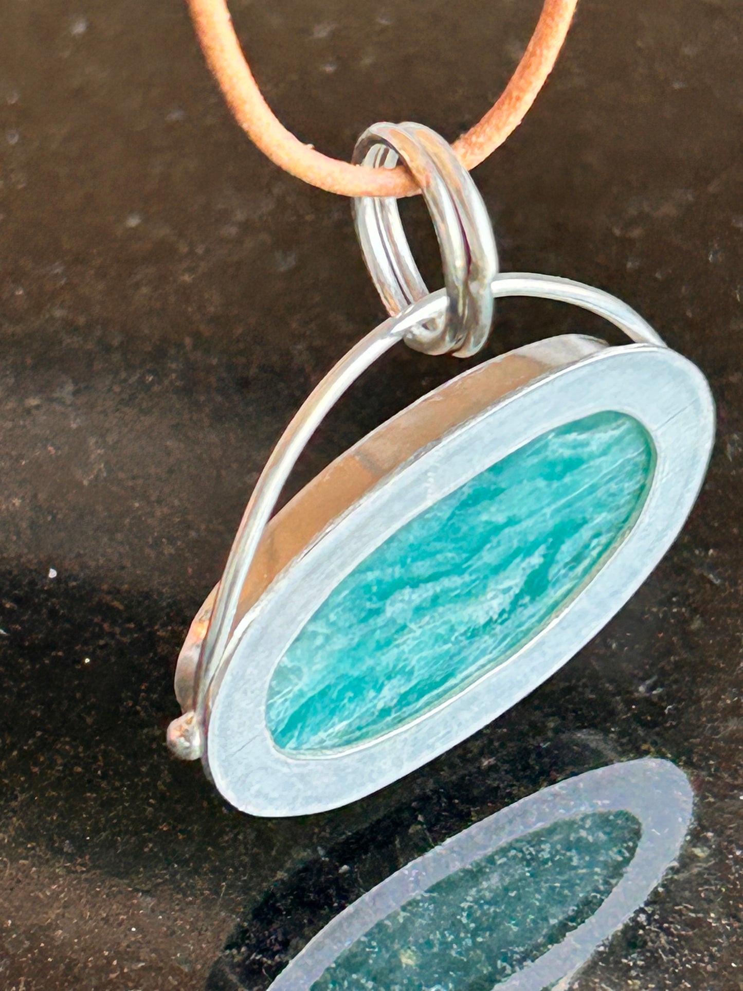 Amazonite Oval Pendant