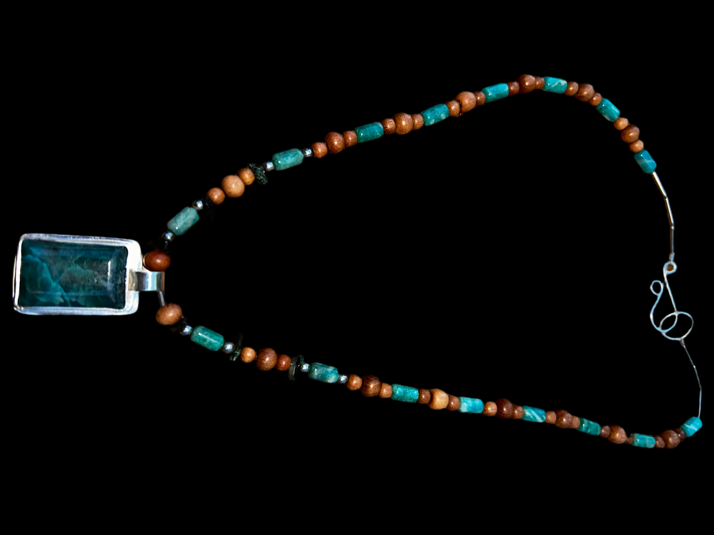 Chrysocolla Rectangle Pendant