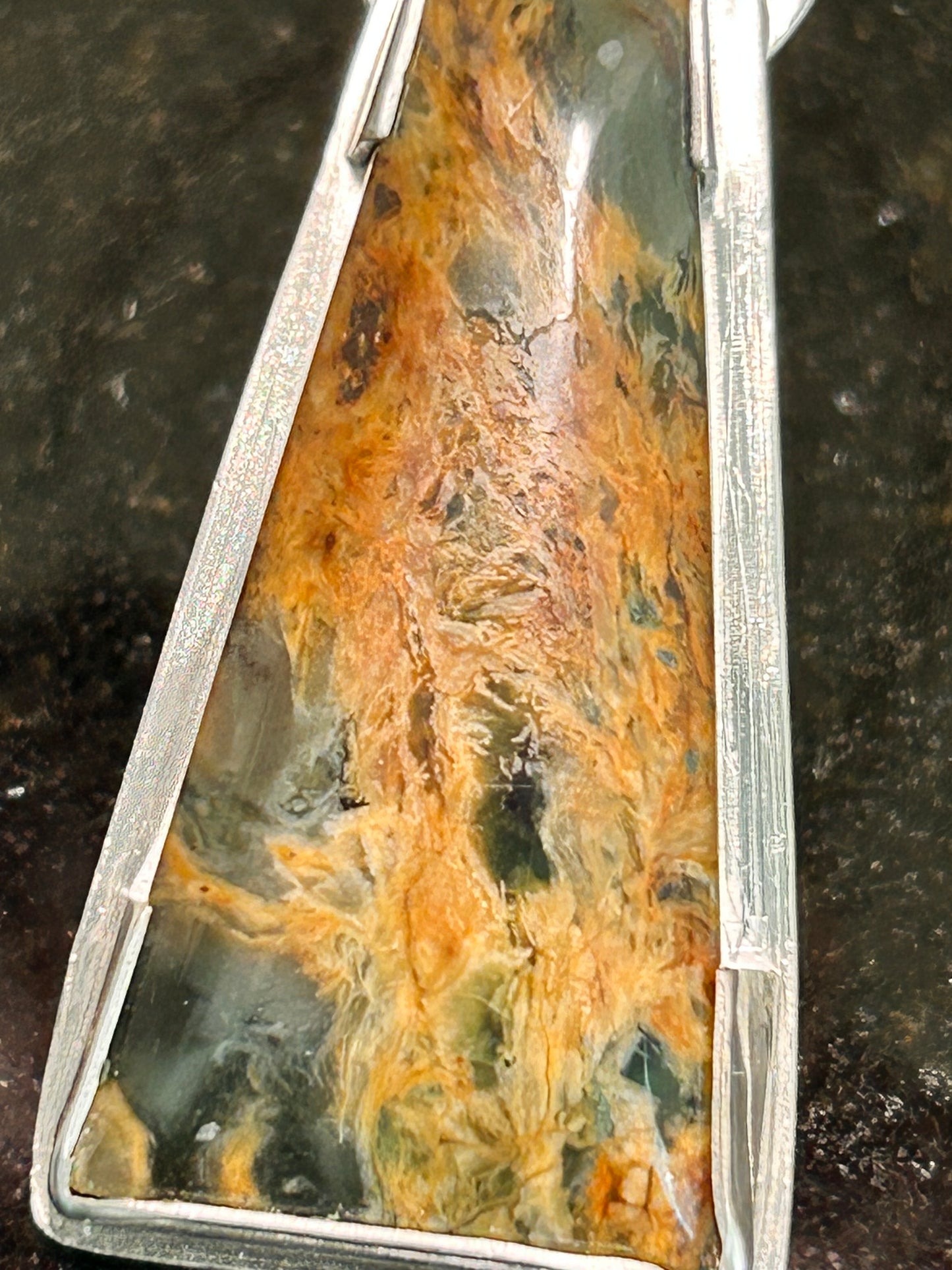 Plasma Agate Ladder Pendant