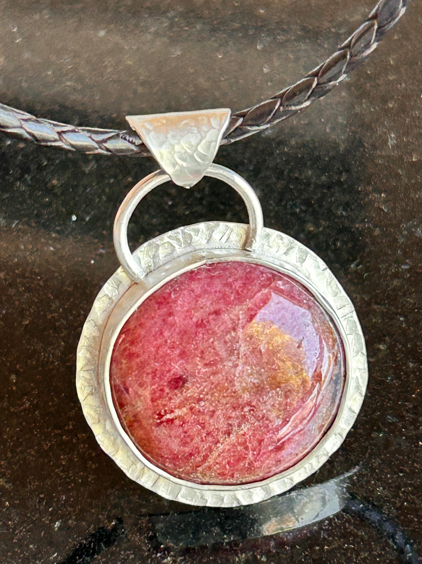 Rhodonite Round Pendant