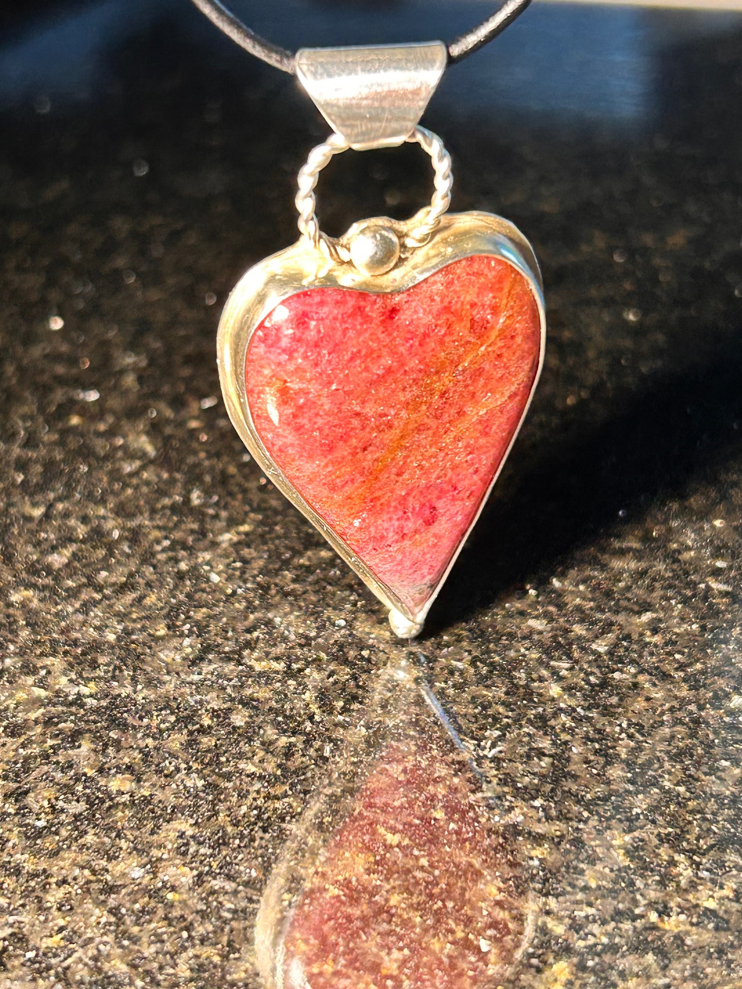 Rhodonite Heart Pendant