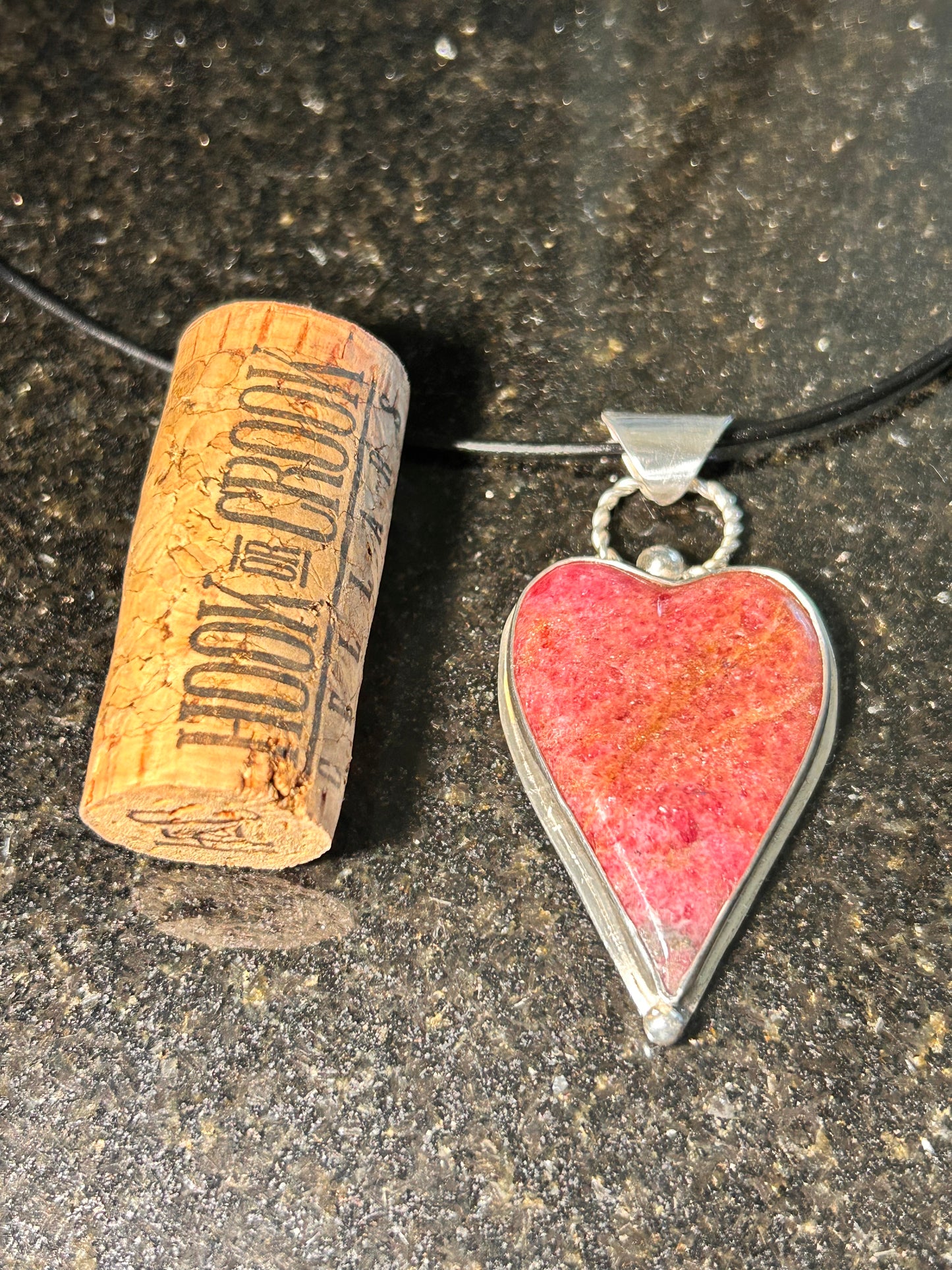 Rhodonite Heart Pendant