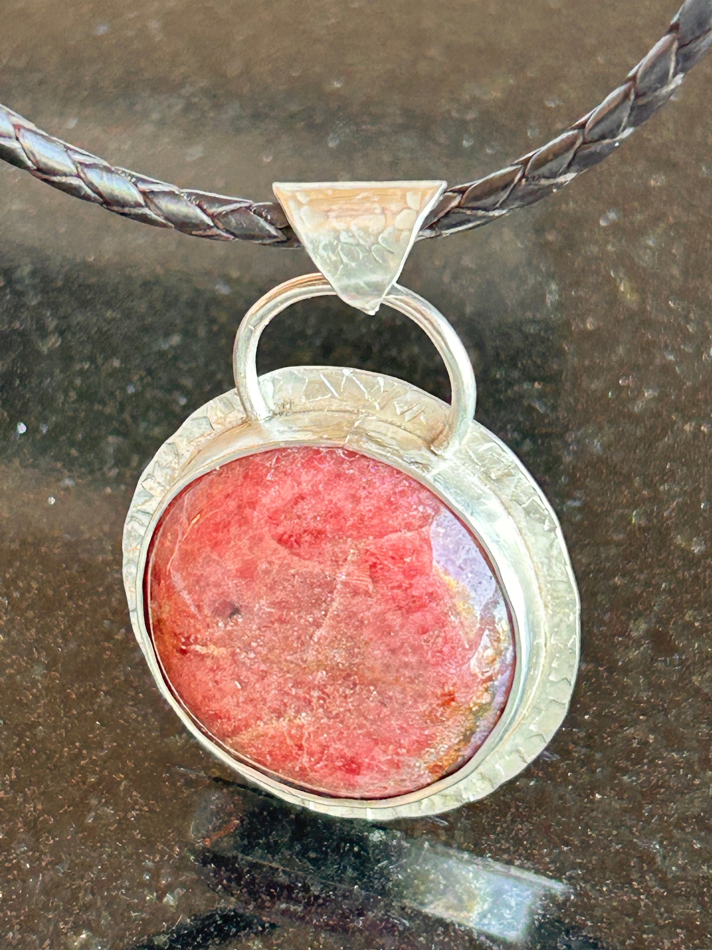 Rhodonite Round Pendant