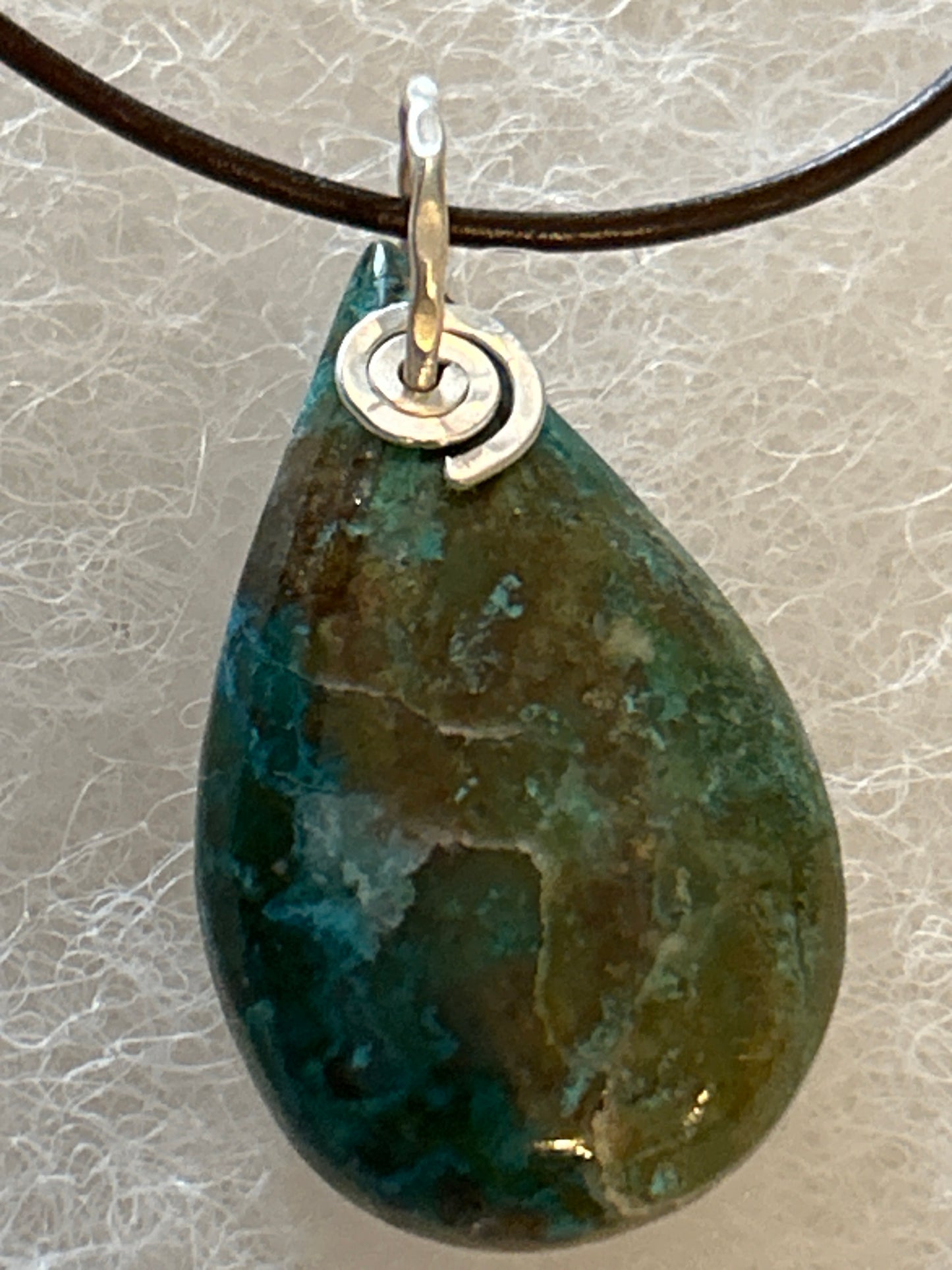 Chrysocolla Teardrop Pendant