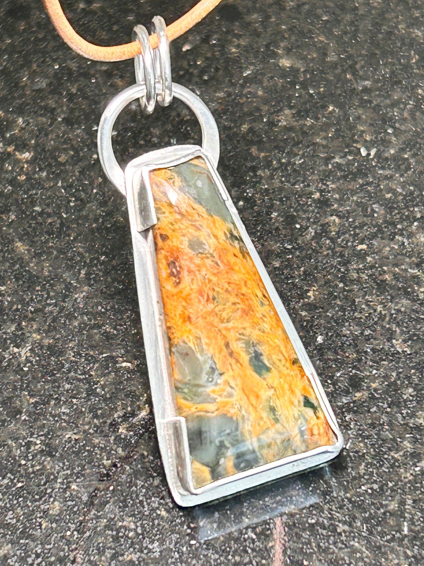 Plasma Agate Ladder Pendant