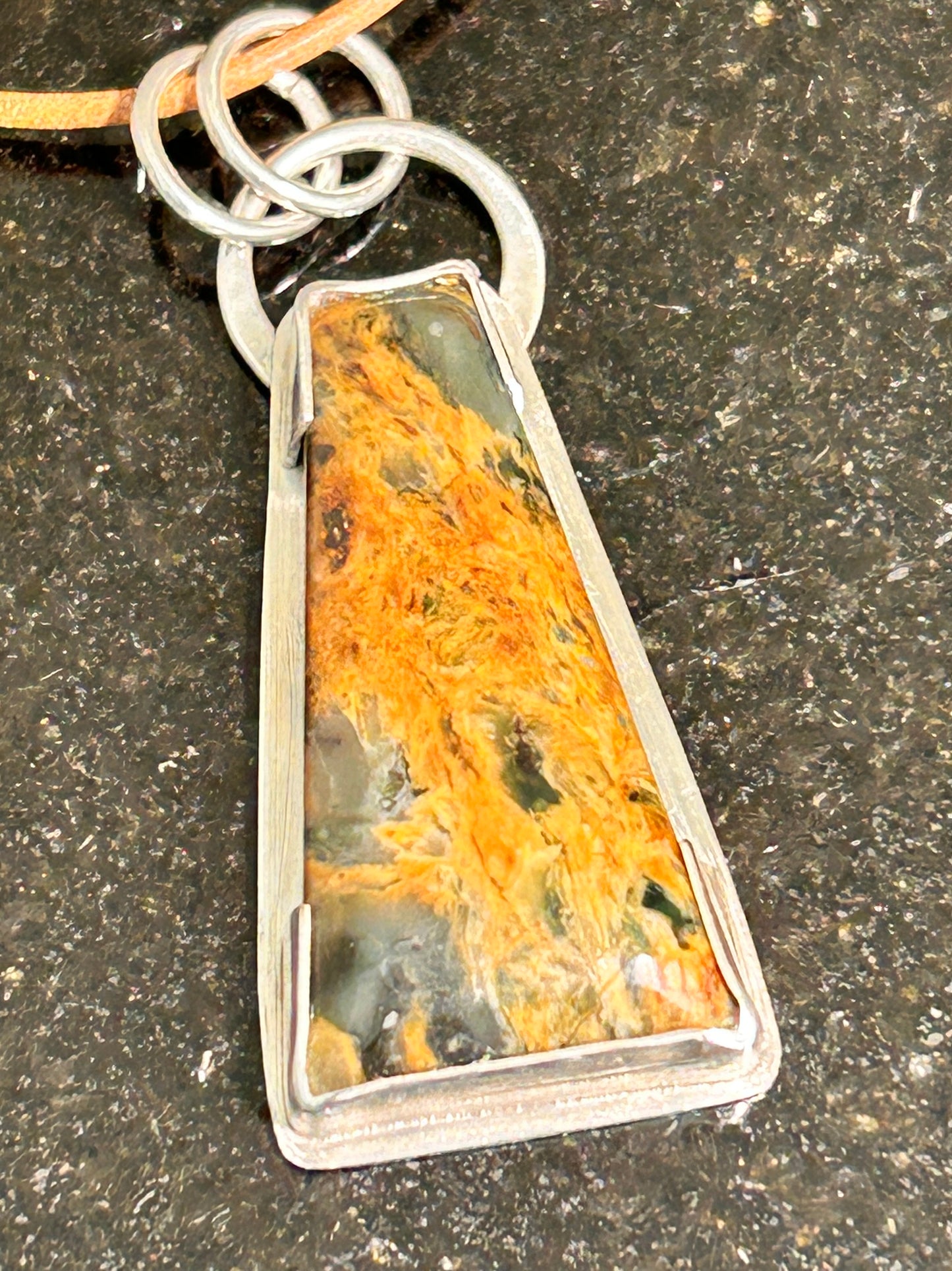 Plasma Agate Ladder Pendant