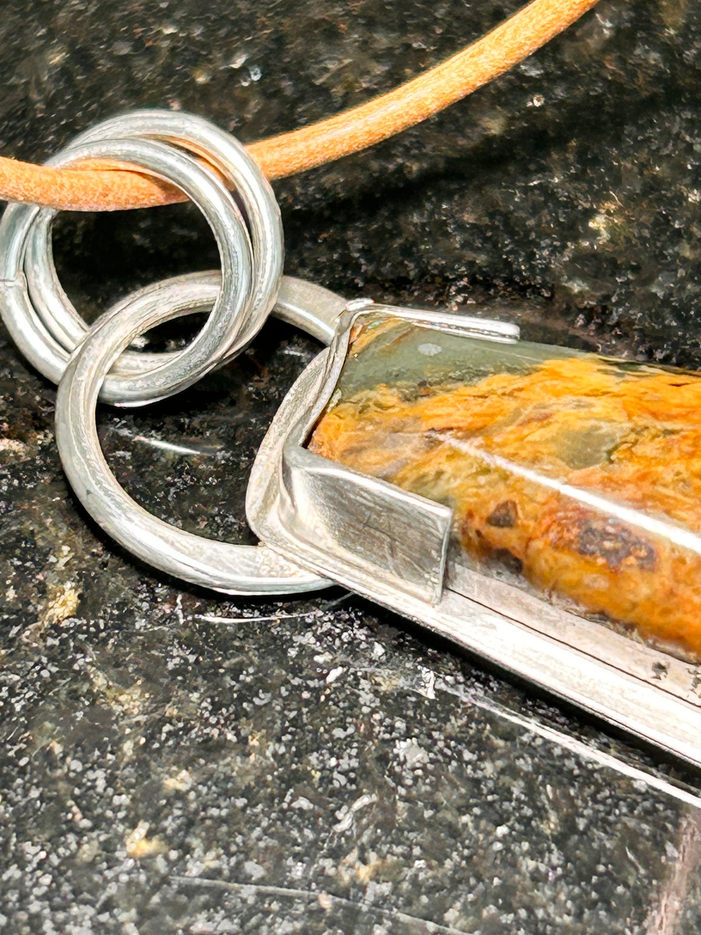 Plasma Agate Ladder Pendant