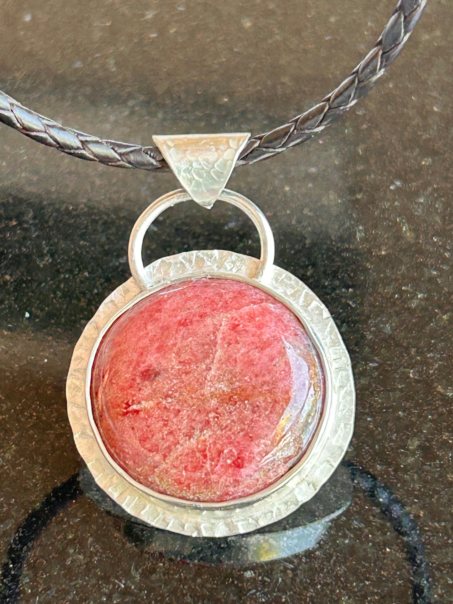 Rhodonite Round Pendant