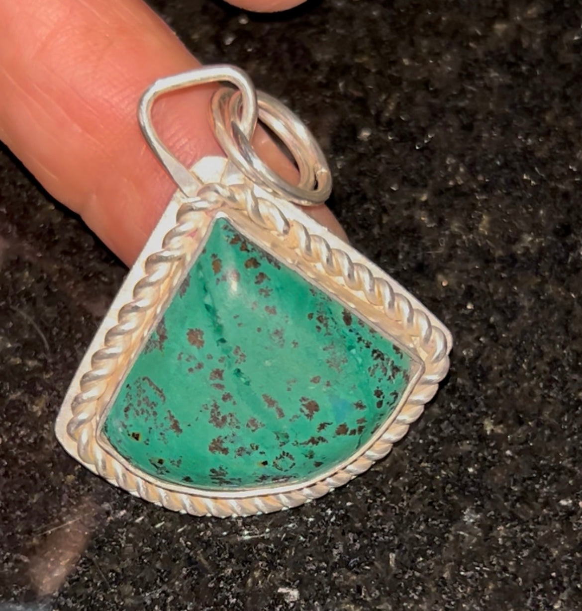 Chrysocolla Freeform Pendant