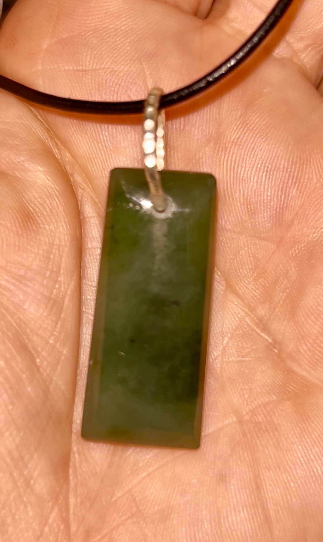 Nephrite Jade Rectangle Pendant