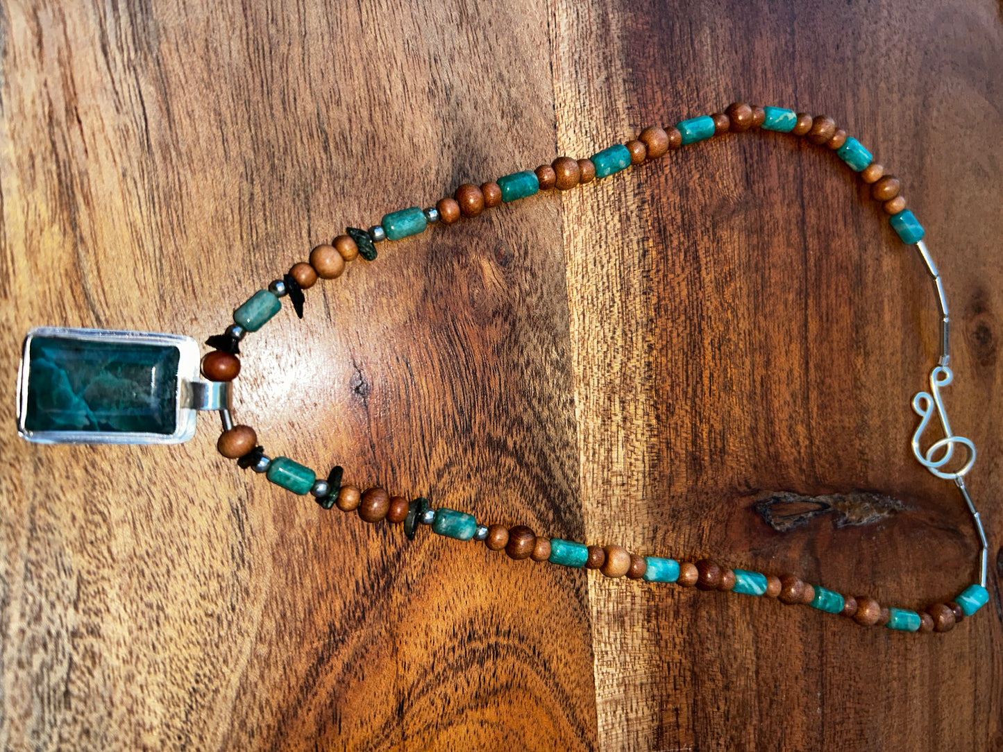 Chrysocolla Rectangle Pendant