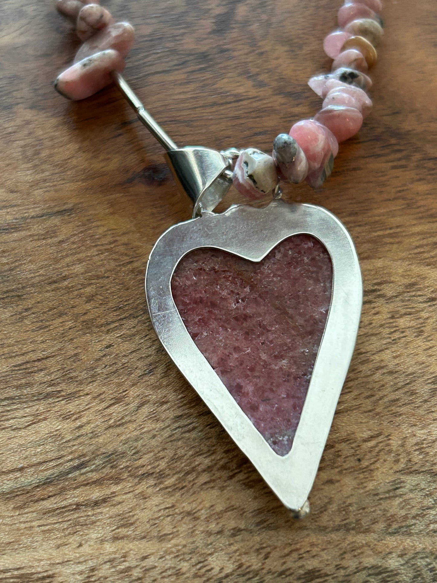 Rhodonite Heart Pendant