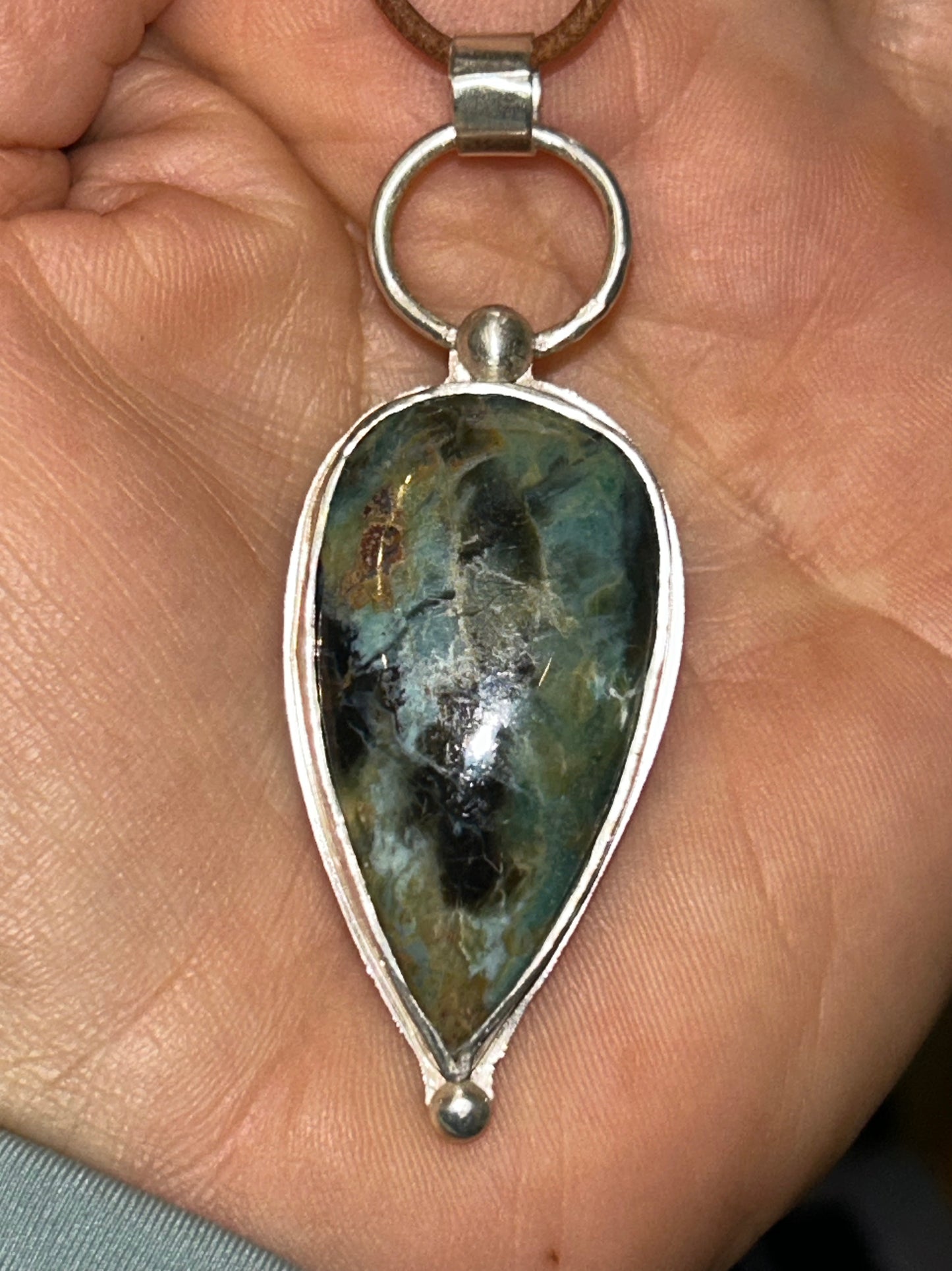 Plasma Agate Pendant