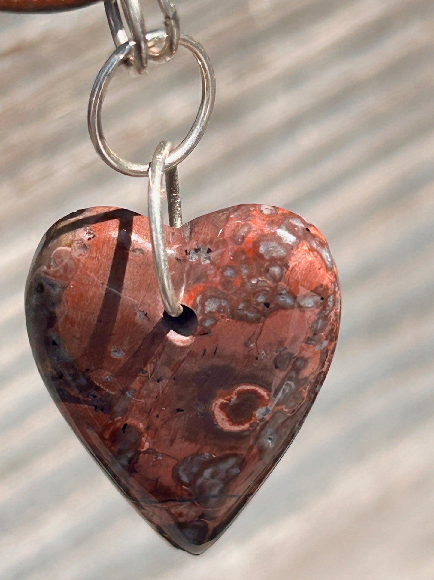 Red Agate Heart Pendant