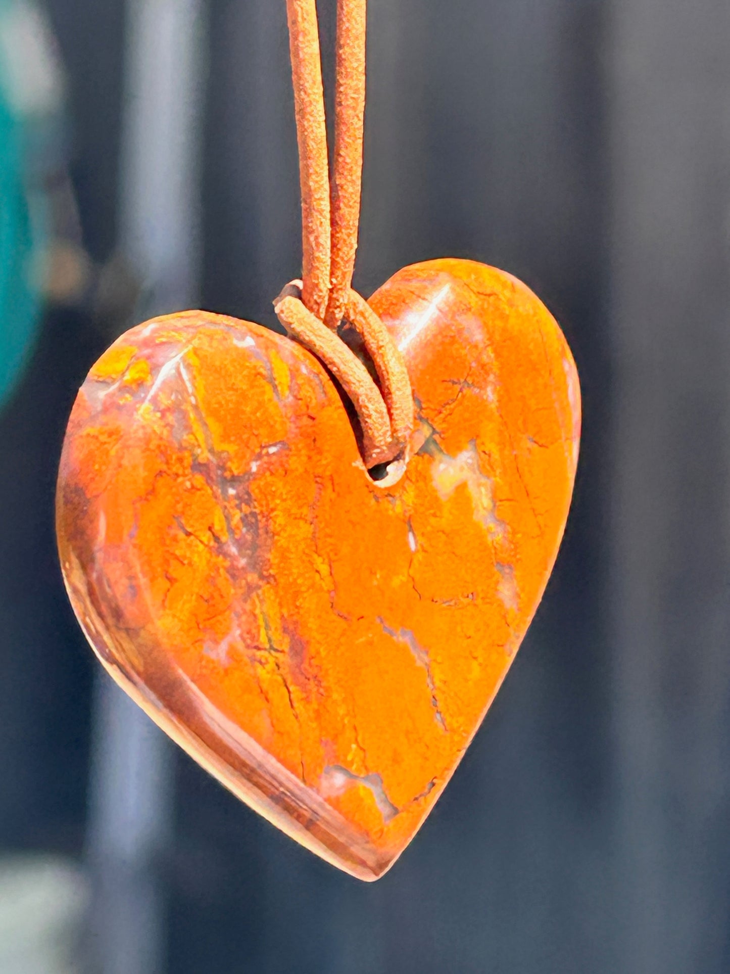 Stony Creek Jasper Agate Heart Pendant