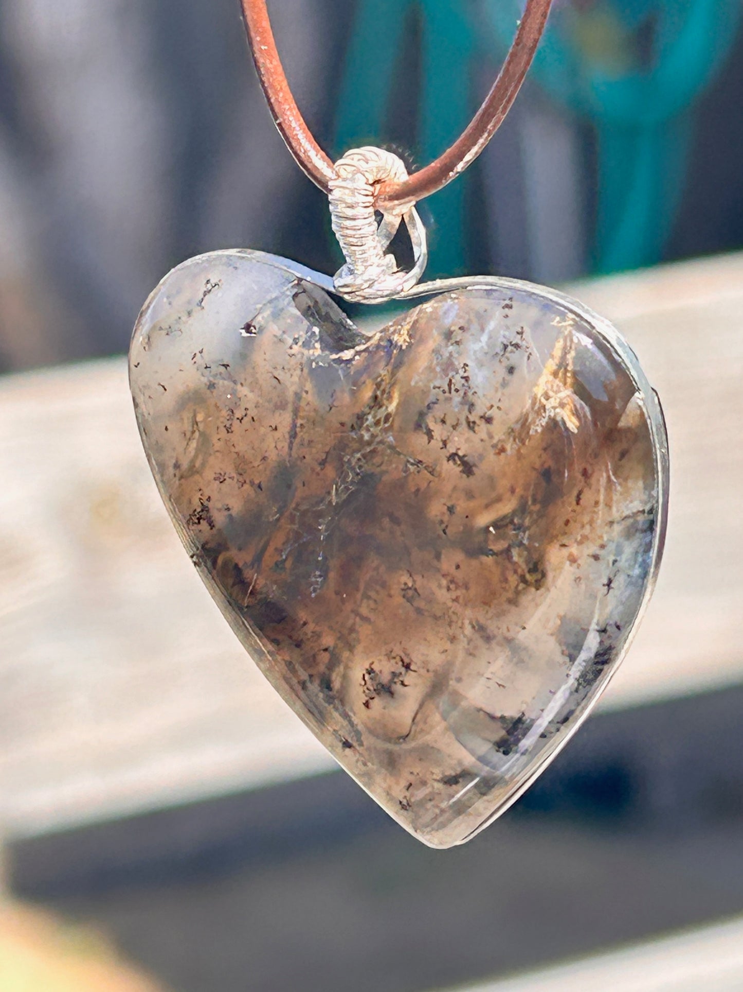 Montana Agate Heart Pendant