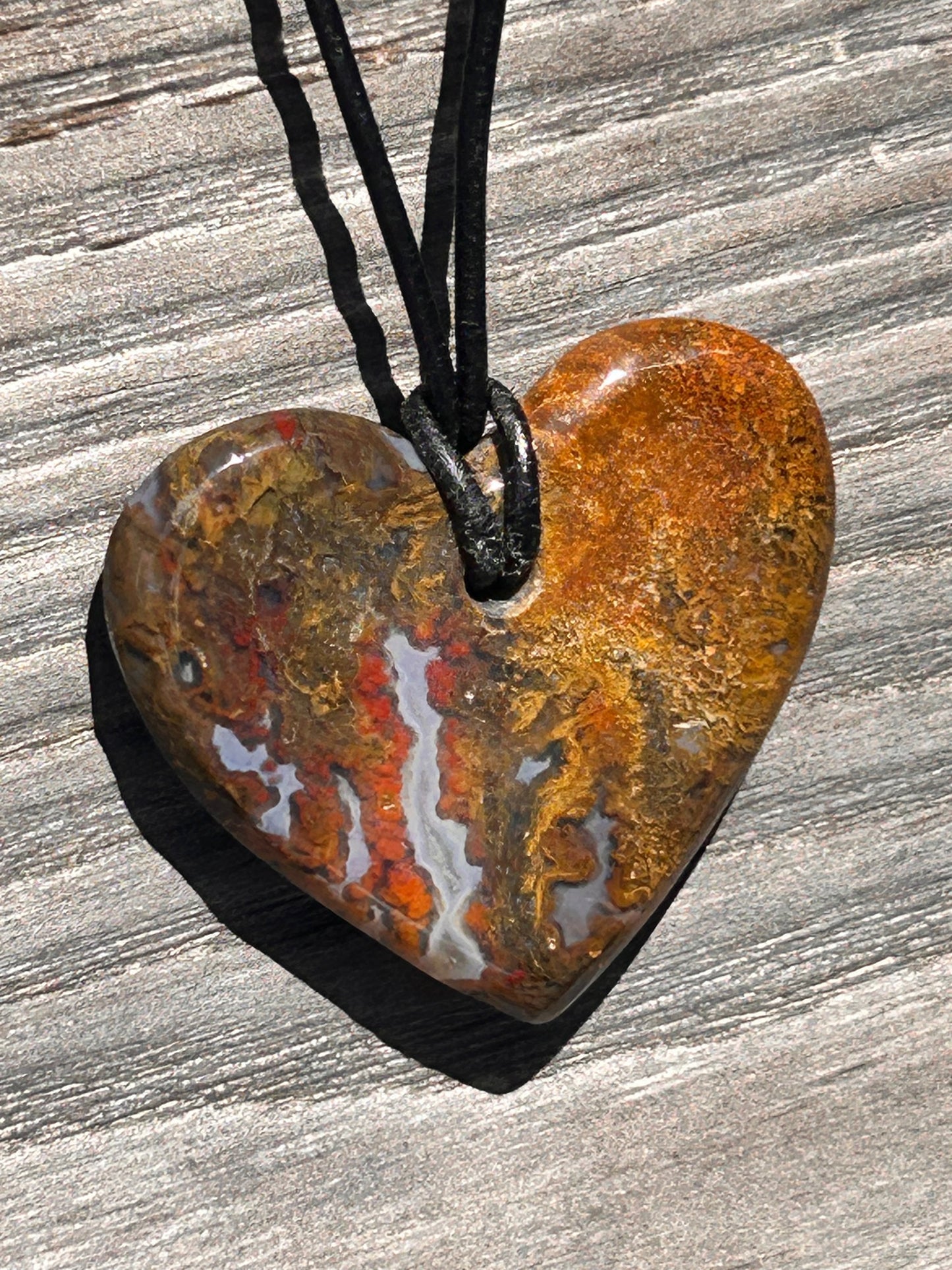 Moss Agate Heart Pendant