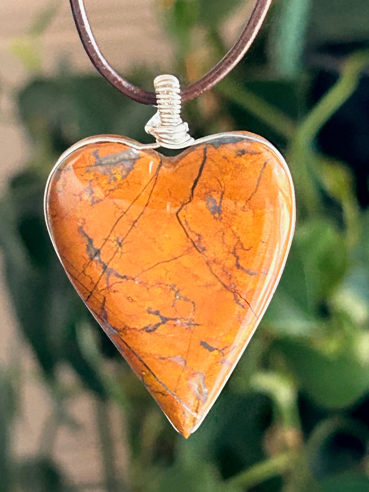 Stoney Creek Jasper Agate Heart Pendant