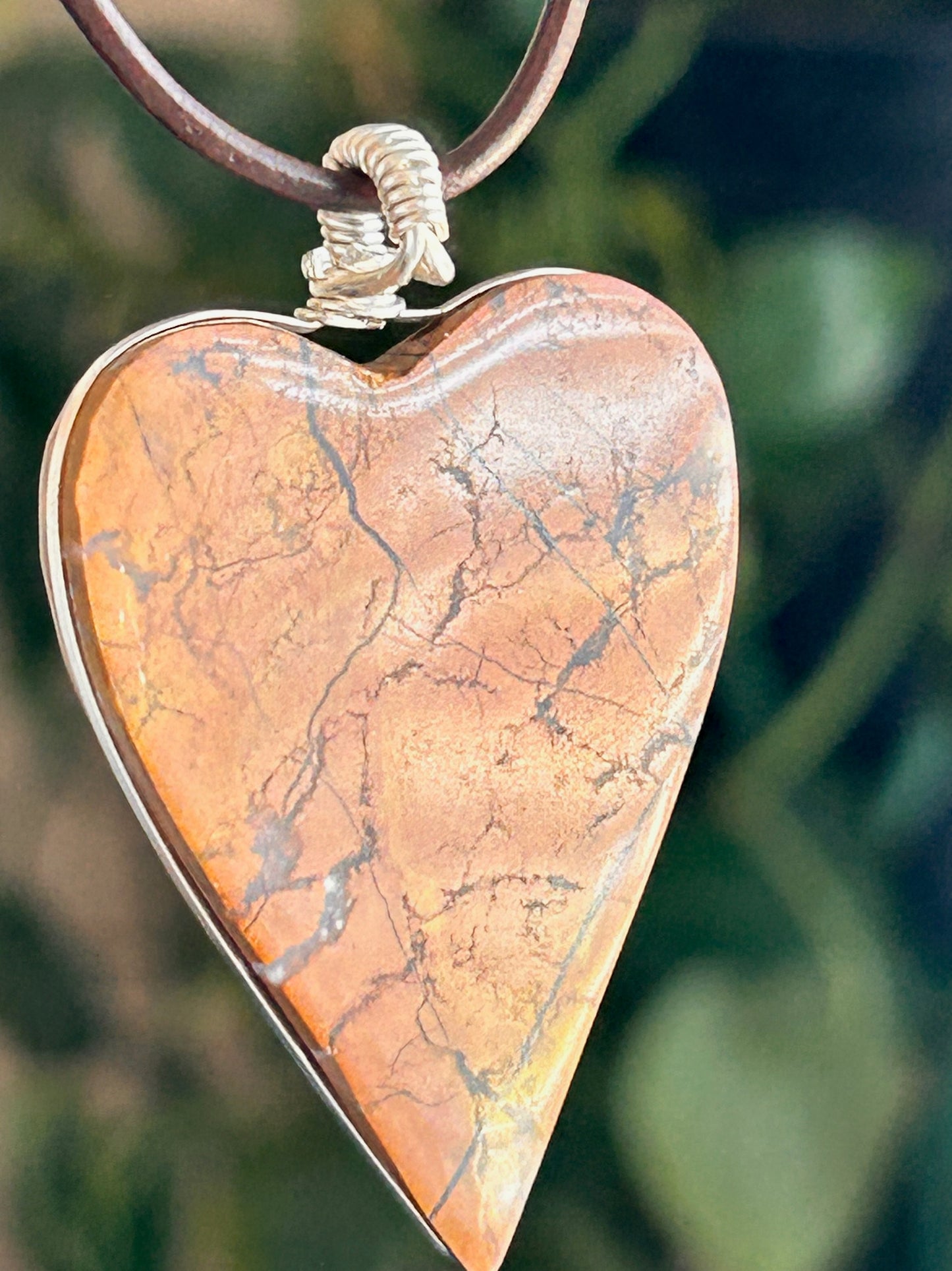 Stoney Creek Jasper Agate Heart Pendant