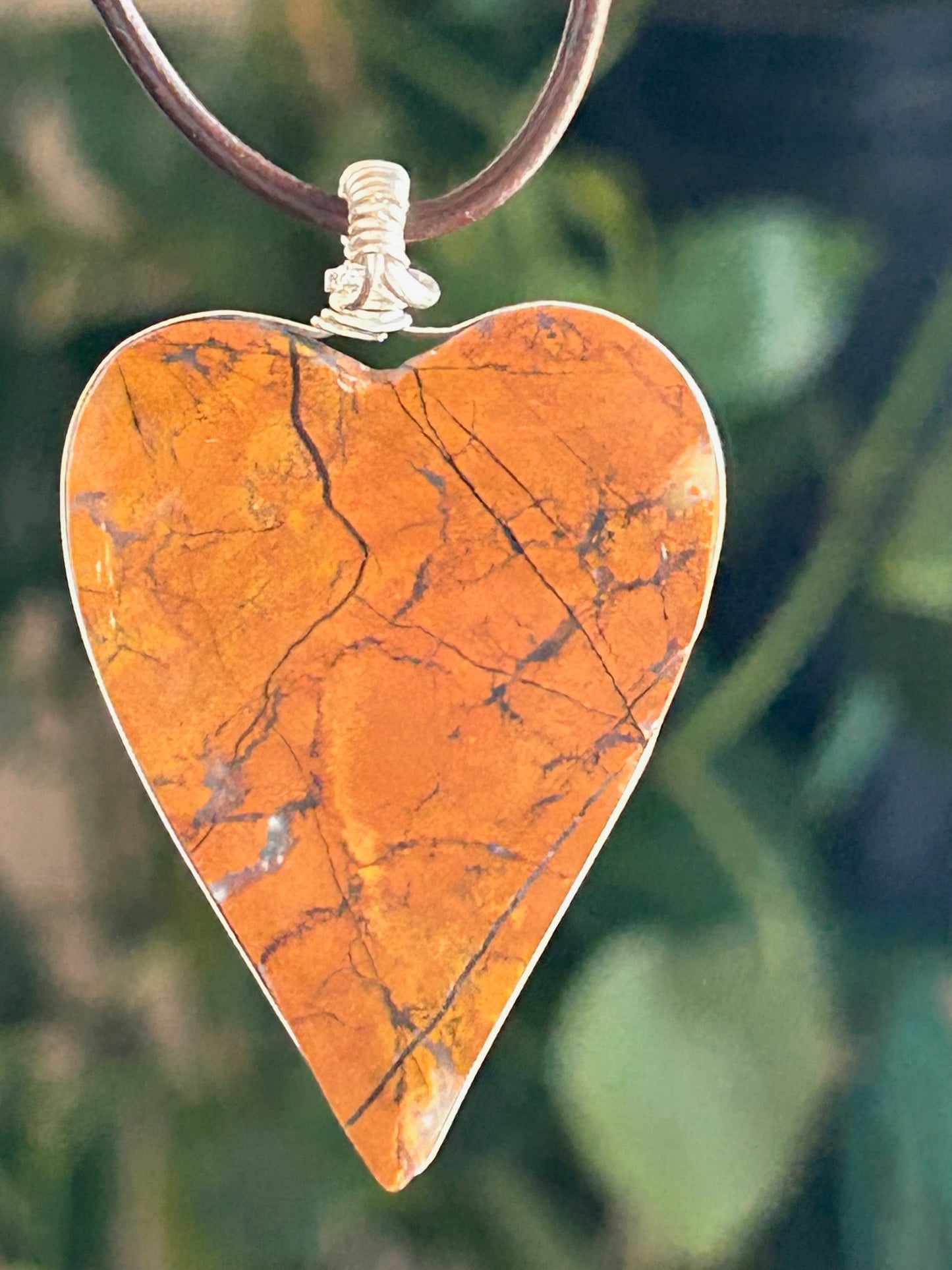Stoney Creek Jasper Agate Heart Pendant